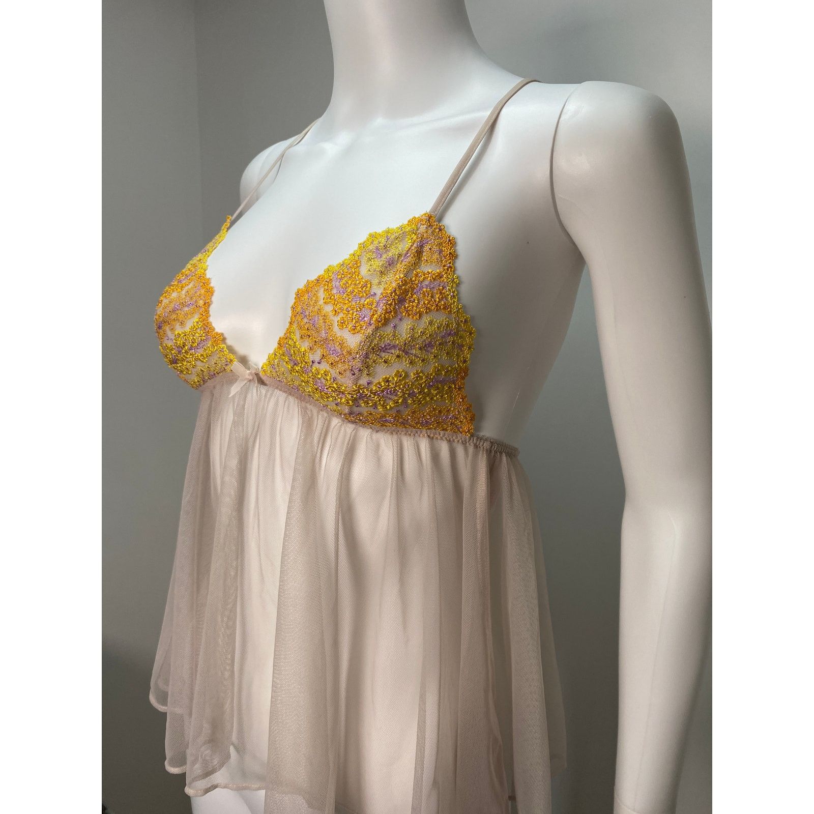 Victoria's Secret Victoria's Secret Sheer Mesh Babydoll Top – Small Size S / US 4 / IT 40 - 3 Thumbnail