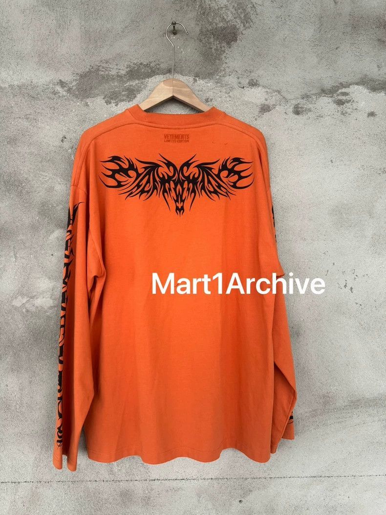 Vetements Vetements Orange Long Sleeve Graphic T-Shirt-2507 Size US M / EU 48-50 / 2 - 2 Thumbnail