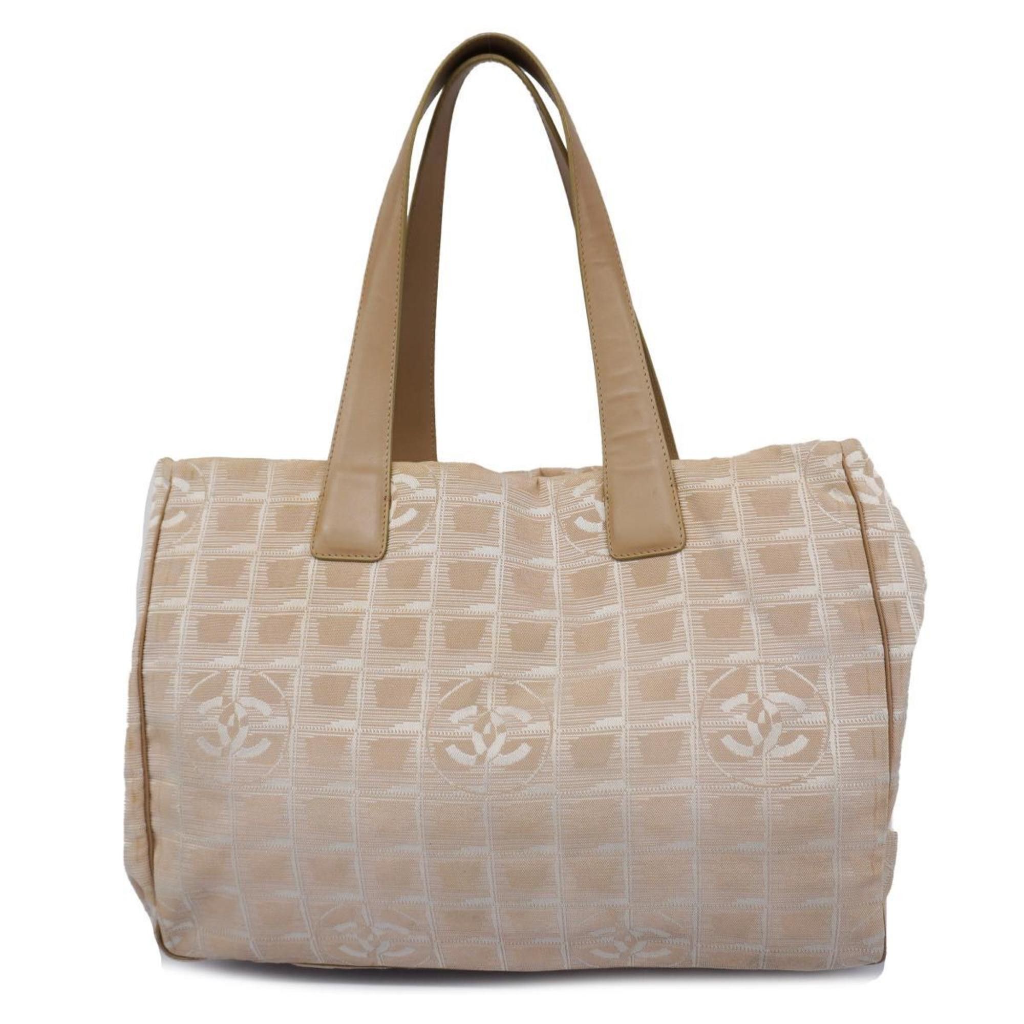 image of Chanel Tote Bag New Travel Nylon Beige Women's