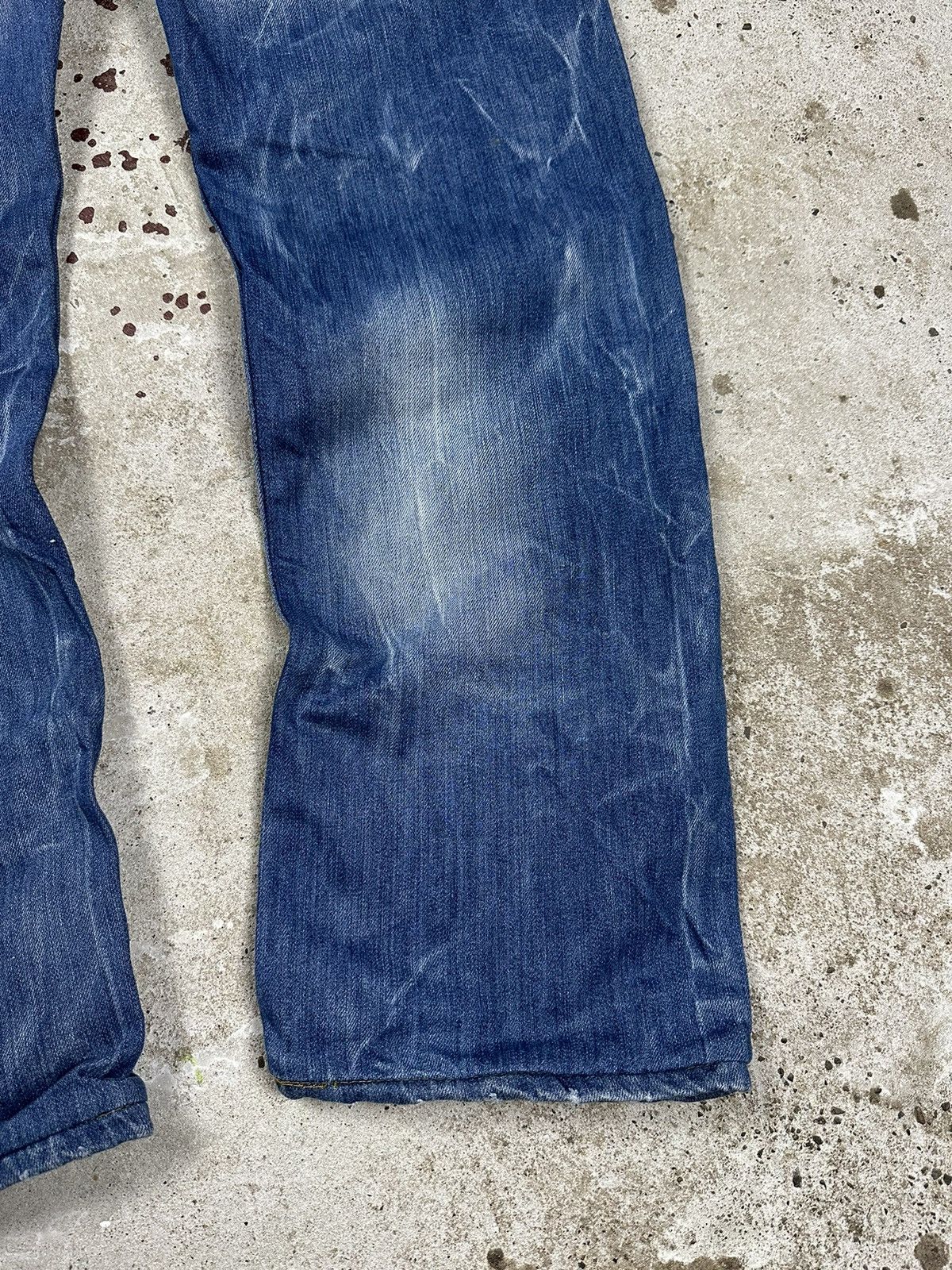 Affliction × Japanese Brand × Vintage Vintage Y2K Acid Washed Blue Baggy Denim Pants Jeans Size US 36 / EU 52 - 10 Thumbnail