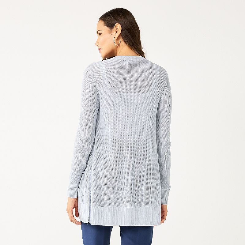 Nine West Nine West Women's Blue Long Sleeve Open Front Cardigan Small Size S / US 4 / IT 40 - 1 Thumbnail