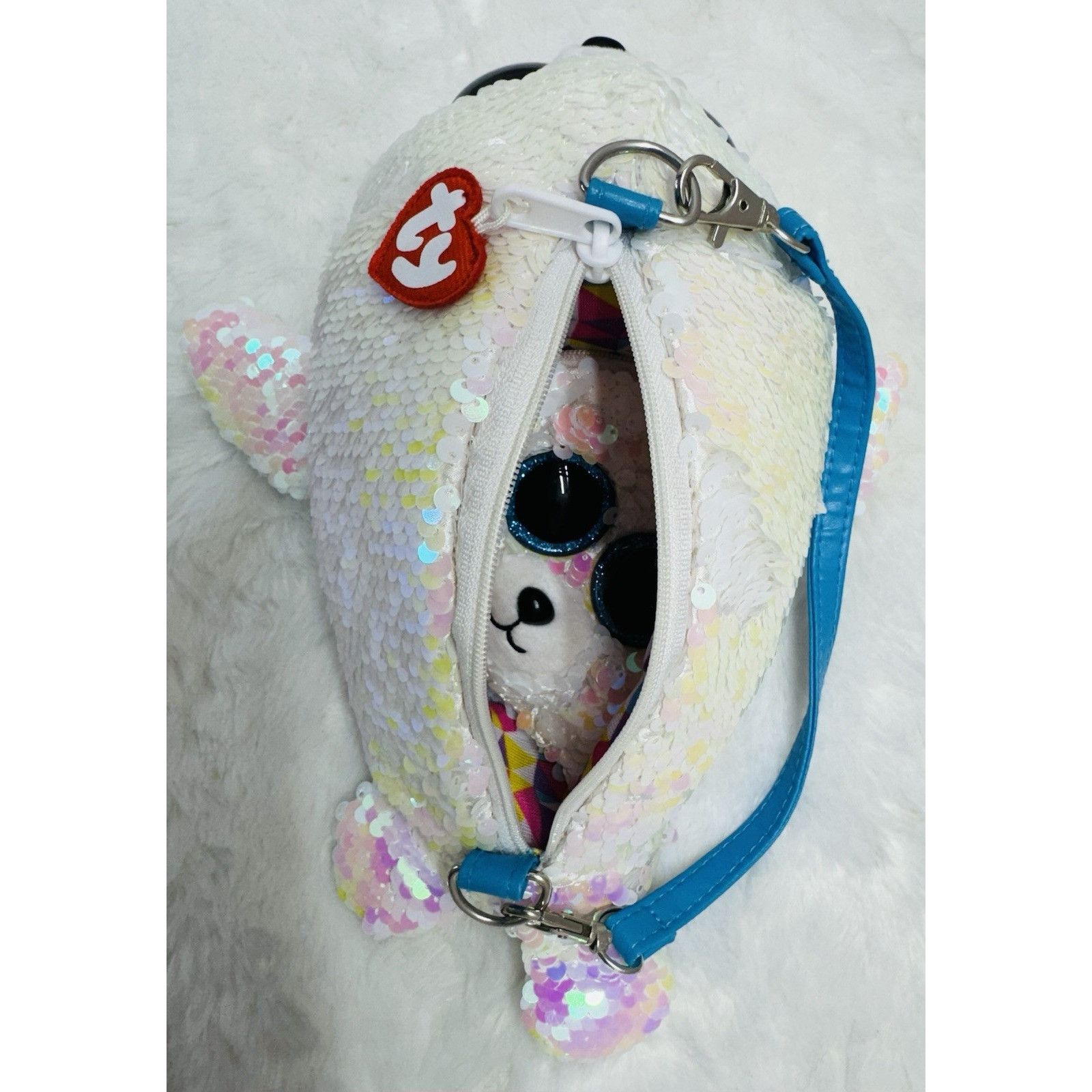 Other TY ICY White Seal 11" Fashion Flippy Sequin Glam Wristlet & Size ONE SIZE - 9 Thumbnail
