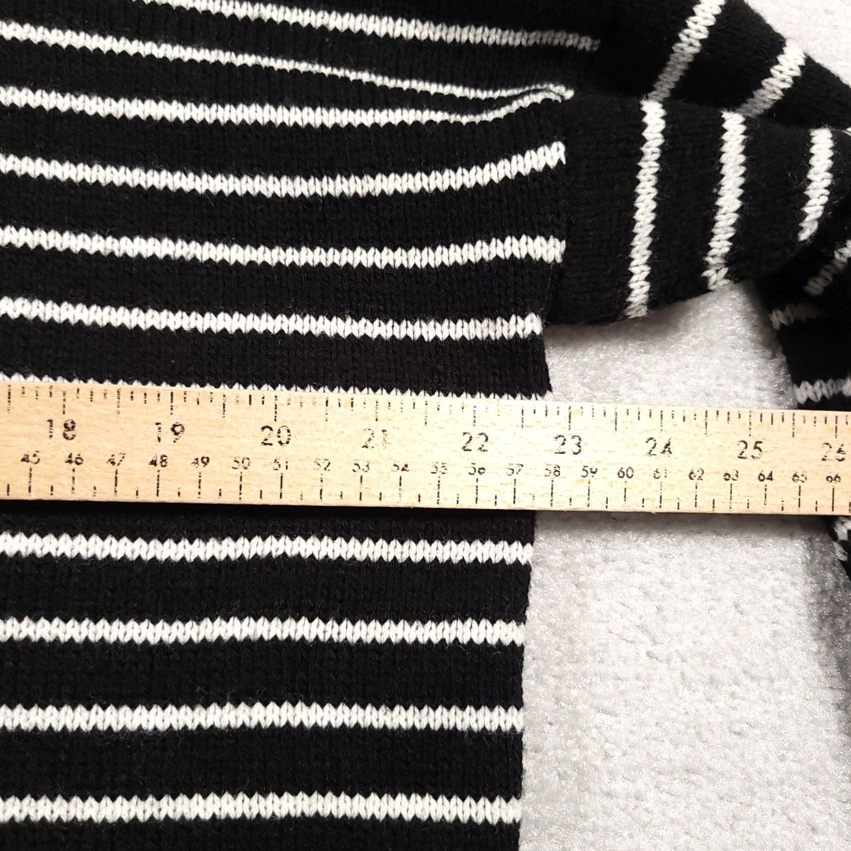 Vintage Poof Apparel Hooded Long Sleeve Knit Sweater Women’s Large Black White Stripe Pullover Knit Regular Size L Size L / US 10 / IT 46 - 6 Thumbnail