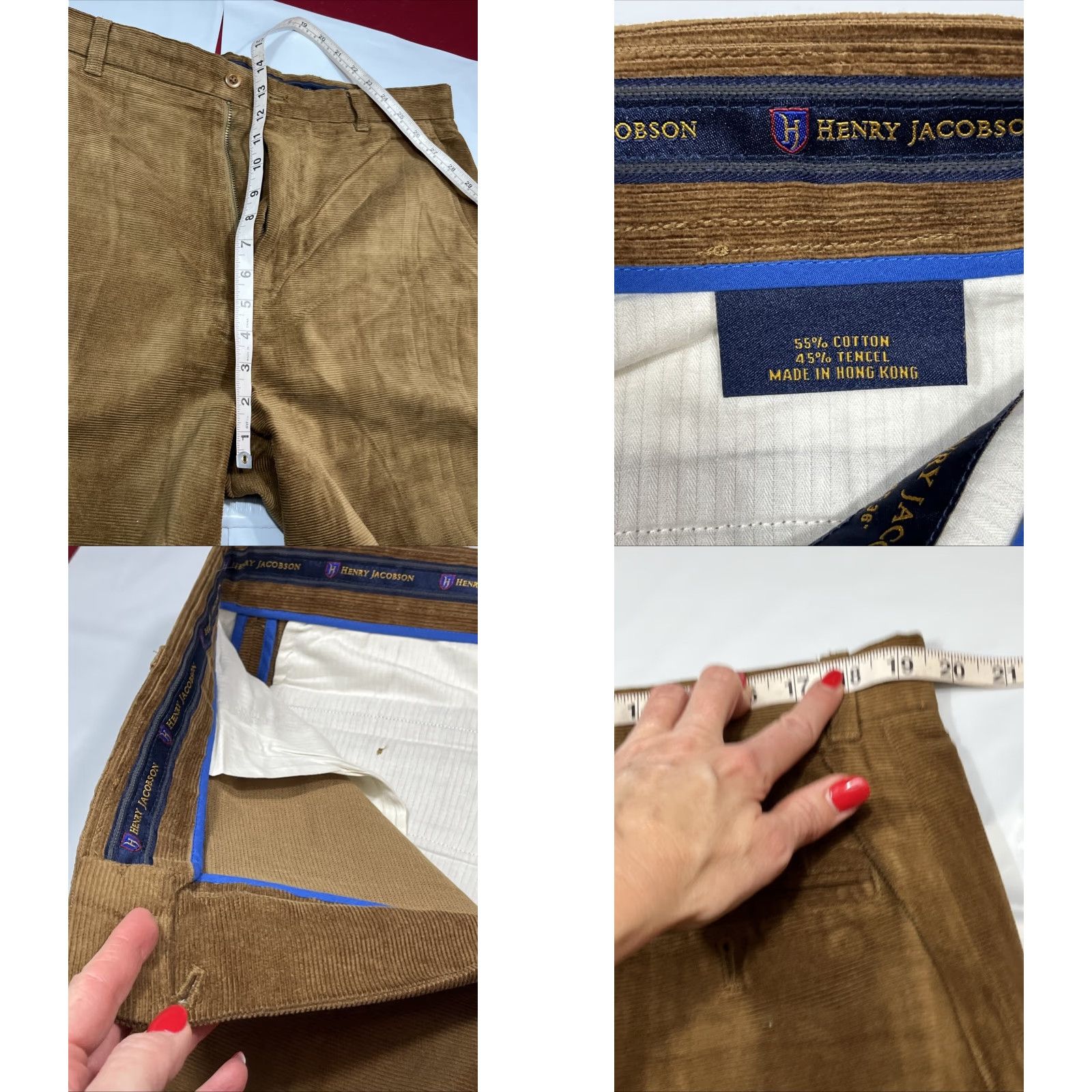 Vintage VINTAGE Henry Jacobson Brown Corduroy Pants Men 36 Classic Fit Brown Cotton Tencel Corduroy Pants 90s Fashion Mens Size US 36 / EU 52 - 10 Thumbnail