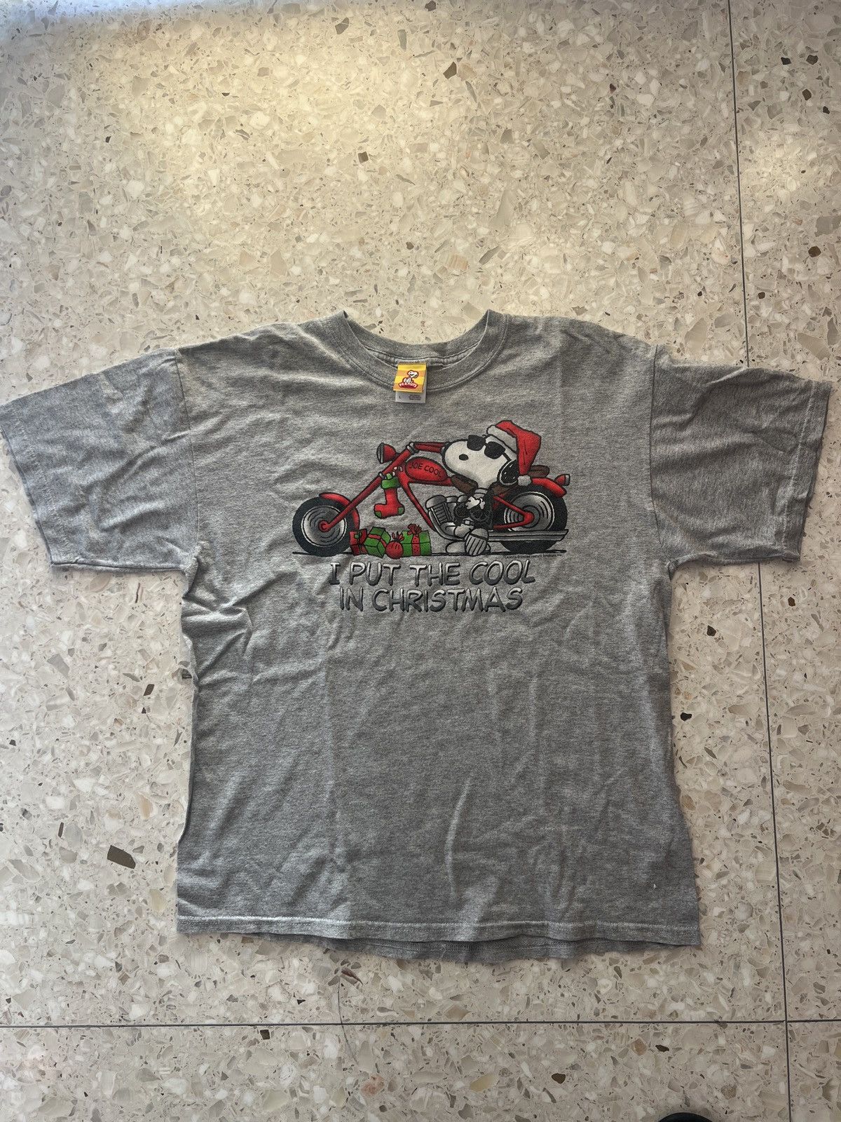 Peanuts Snoopy Joe Cool Put Cool In Christmas Peanuts biker 21X26 Size US L / EU 52-54 / 3 - 1 Thumbnail