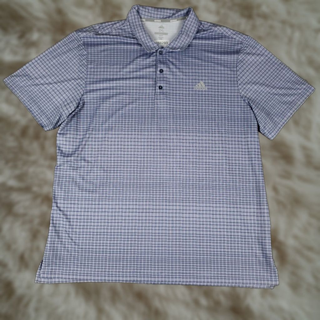 Adidas Adidas Polo Shirt Mens 2XL Blue Plaid Golf Casual Short Sleeve Shirt Polo Mens 2XL Blue Plaid Golf Casual Short Sleeve Size US XXL / EU 58 / 5 - 1 Thumbnail