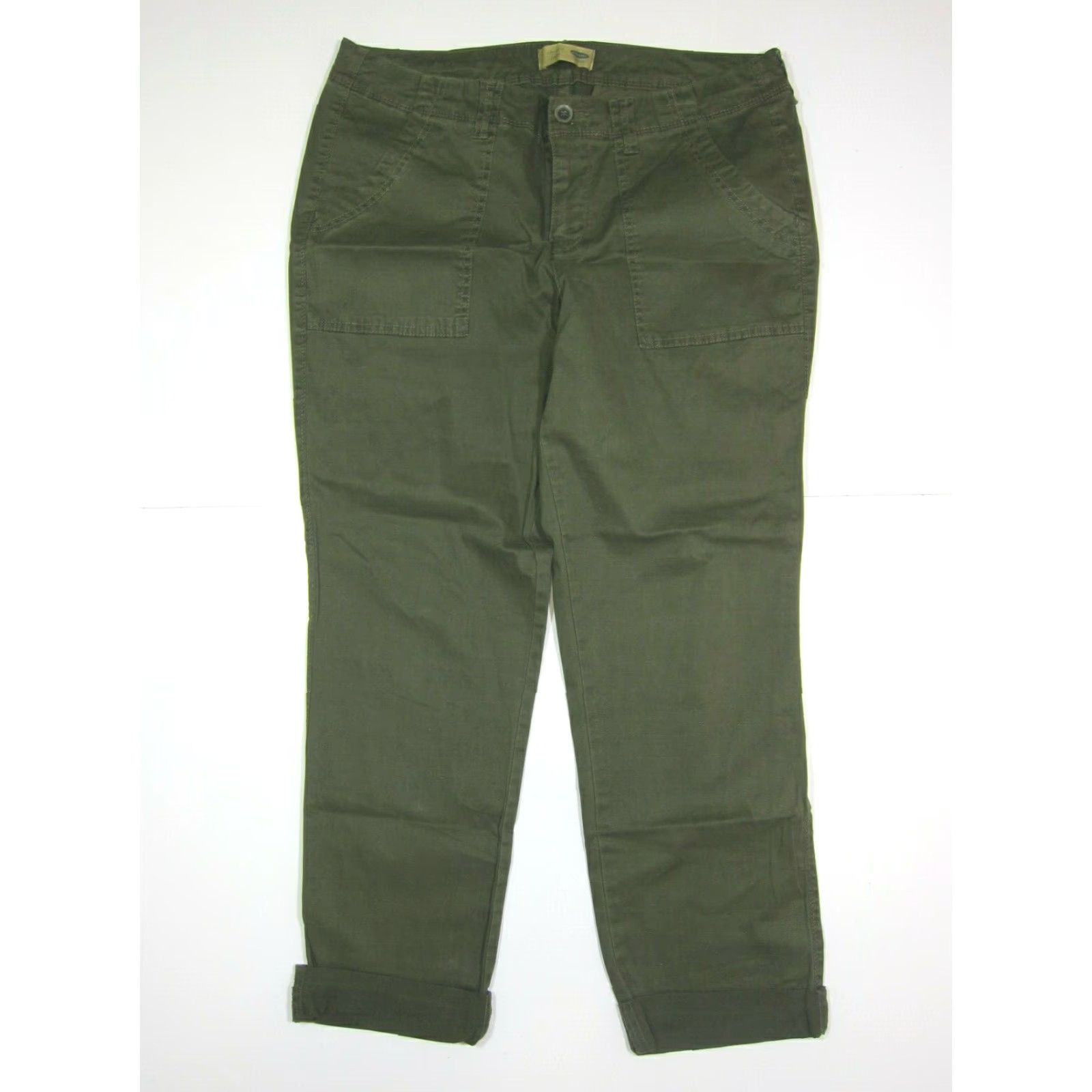 Old Navy Old Navy Cotton Stretch Army Green Straight Leg Casual Chino Pant Women Size 10 Size 32" / US 10 / IT 46 - 6 Thumbnail