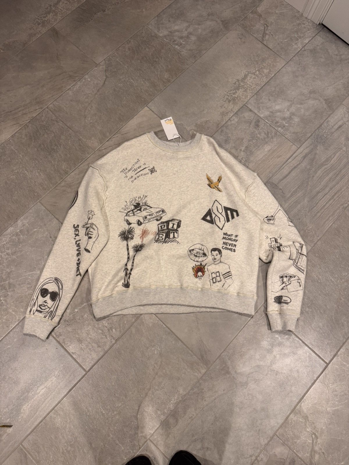 Diet Starts Monday Diet Starts Monday Doodle Crewneck Size US M / EU 48-50 / 2 - 2 Thumbnail