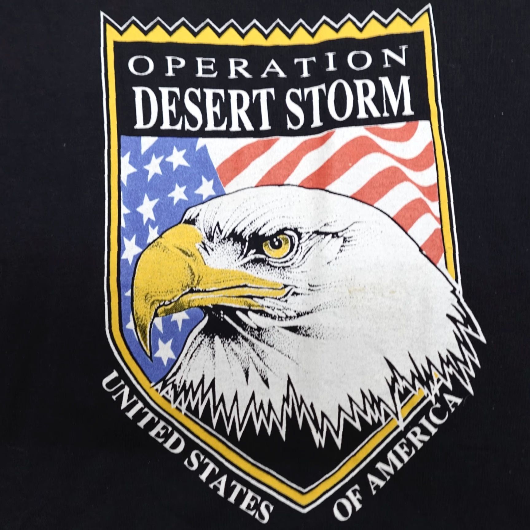 Vintage VINTAGE American Vintage Shirt M Men Black Graphic Print Desert Storm Operation Shirt Short Sleeve Crew Neck Cotton Blend Jersey Size M Size US M / EU 48-50 / 2 - 2 Thumbnail