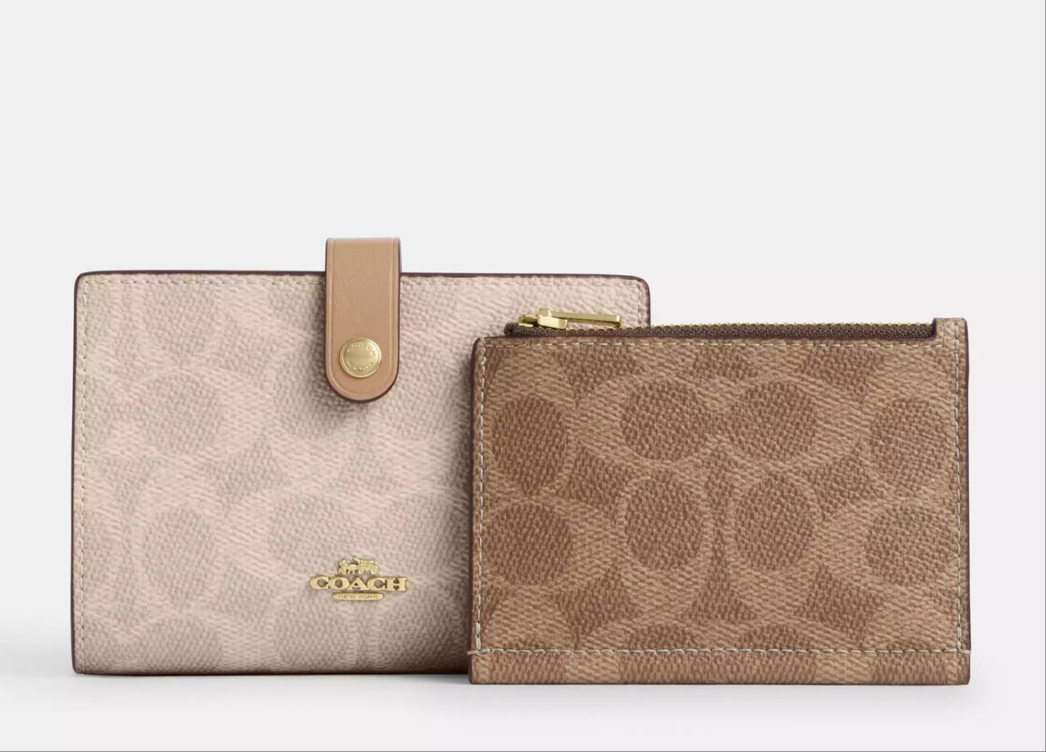 Coach 2 In 1 Wallet In Blocked Signature Canvas CBK54 Size ONE SIZE - 4 Thumbnail