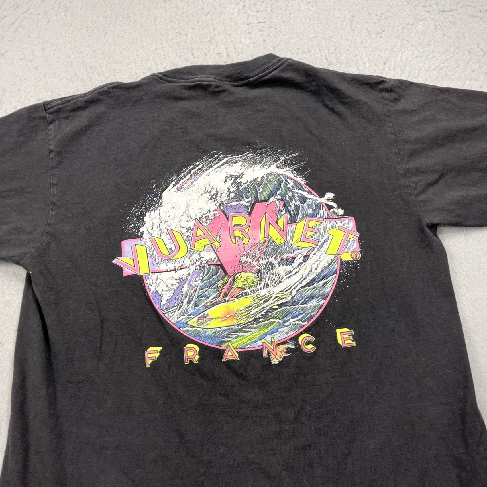 Vintage VINTAGE Vuarnet Shirt Mens L Black Graphic 90s Cotton T-Shirt Size US L / EU 52-54 / 3 - 6 Thumbnail