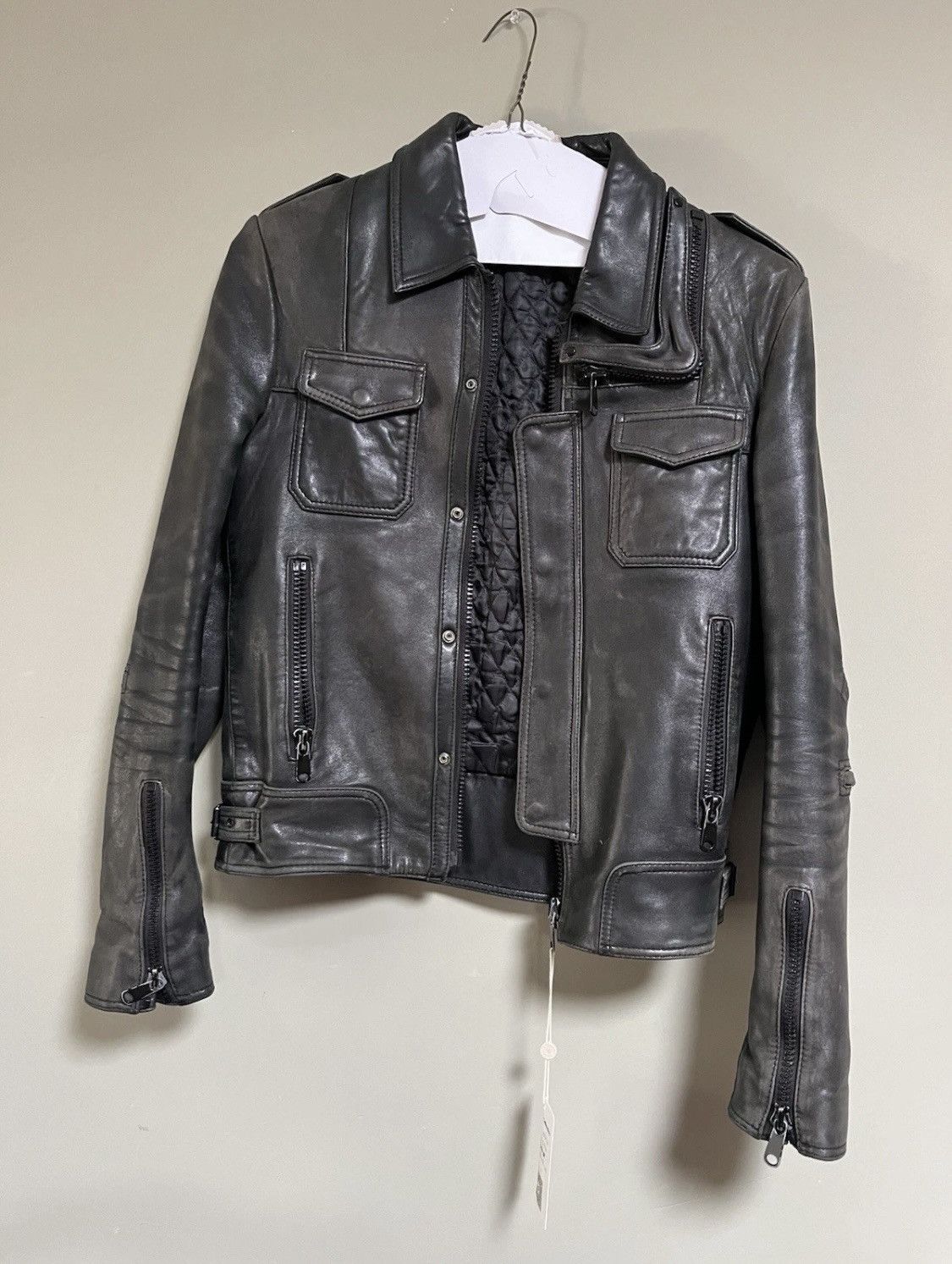 Vintage Stud Homme Hedi L Zip Leather Japan Repro Jacket EU 46 US 36 Size US S / EU 44-46 / 1 - 3 Thumbnail