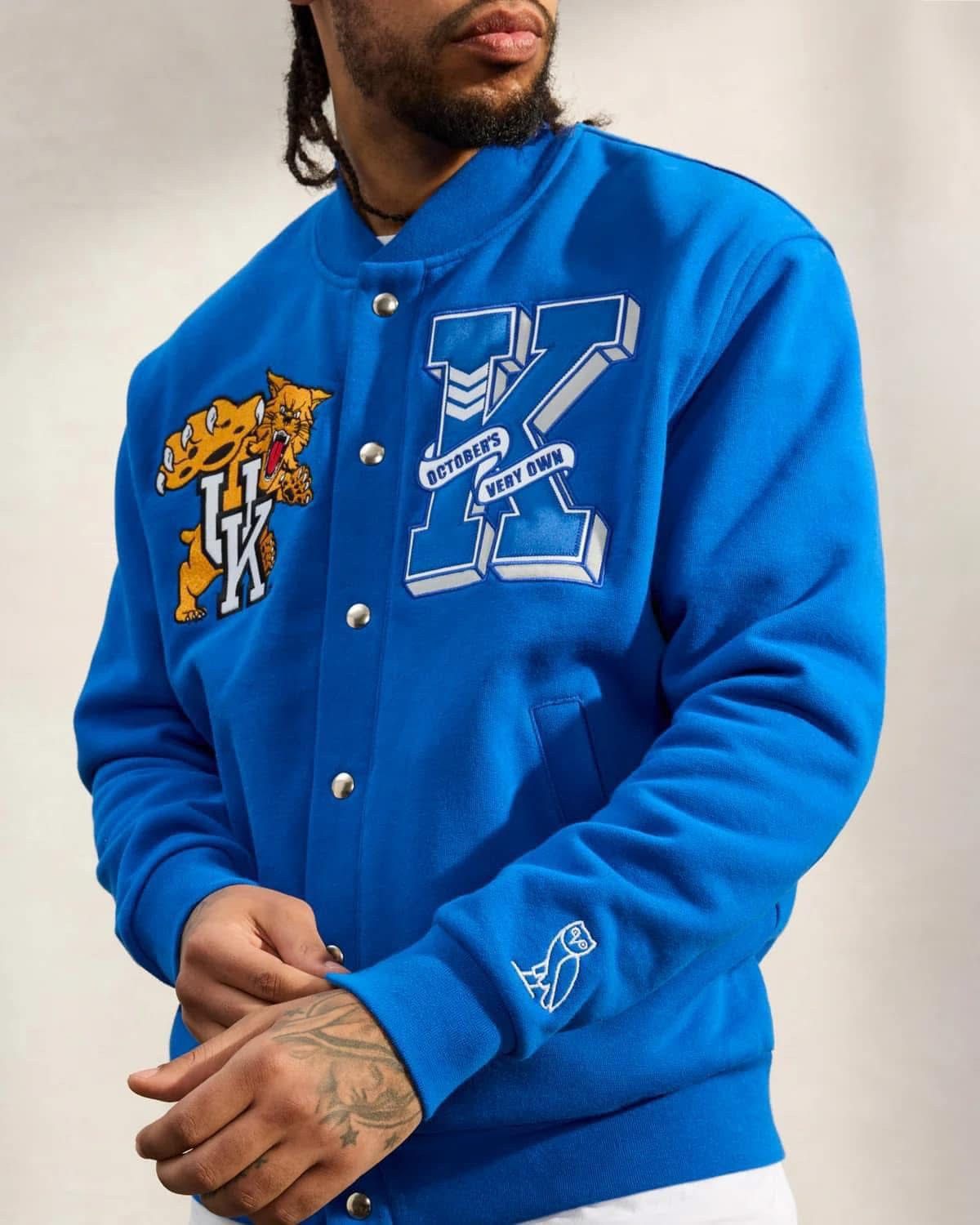 October's Very Own OVO x Wildcats Blue Fleece Varsity Jacket Size US M / EU 48-50 / 2 - 5 Thumbnail