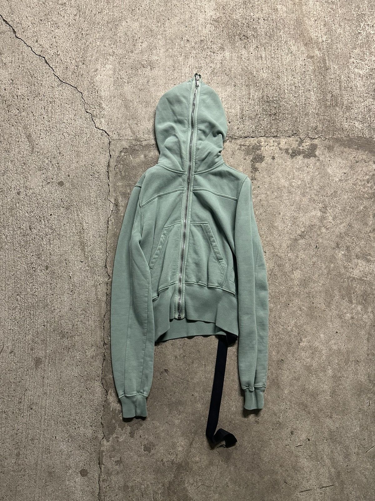 Rick Owens × Rick Owens Drkshdw Rick Owens “Aqua” Cropped Zip Up Hoodie Size US M / EU 48-50 / 2 - 3 Thumbnail