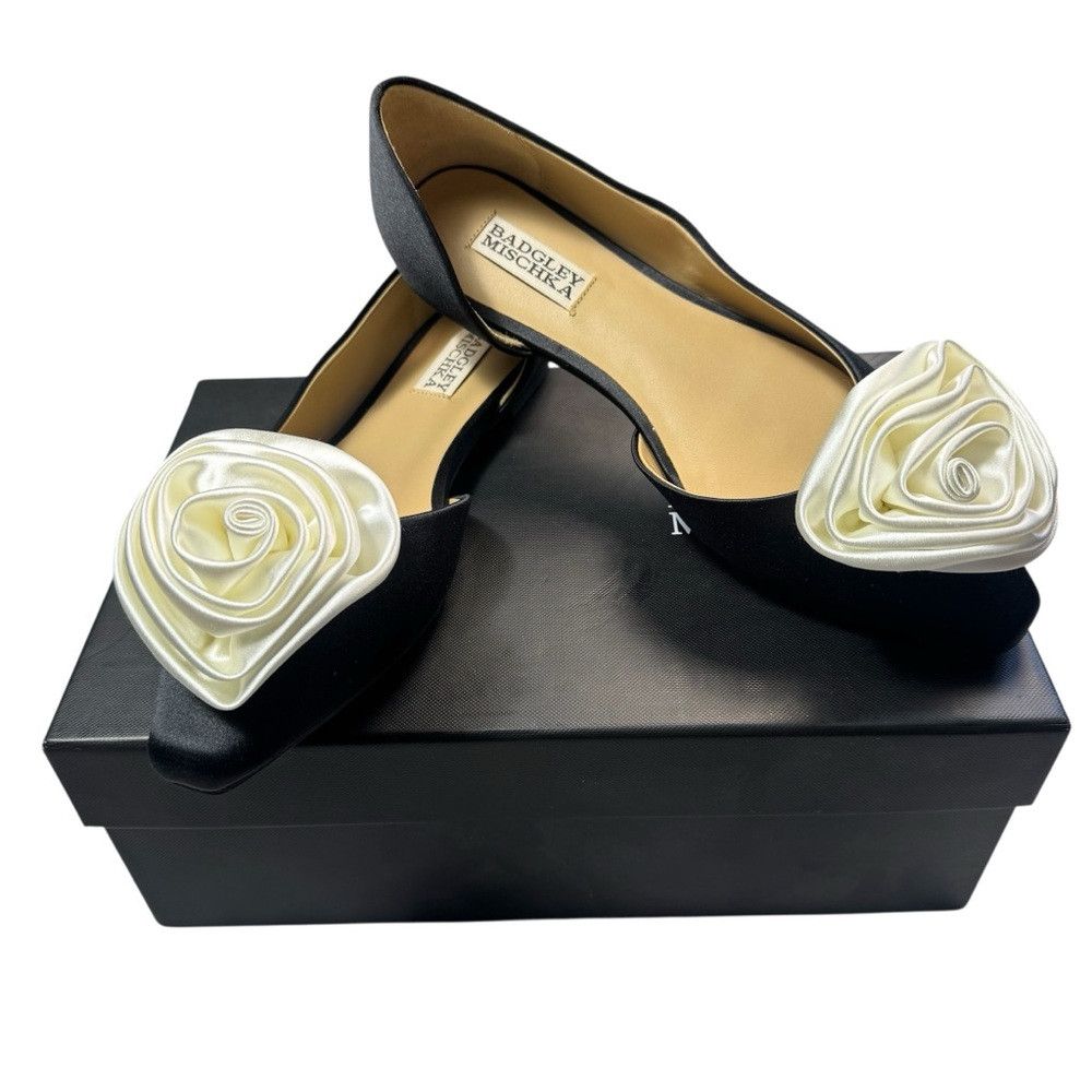 Badgley Mischka New Badgley Mischka Jana d'Orsay Black Flats Size 7 Size US 7 / IT 37 - 4 Thumbnail