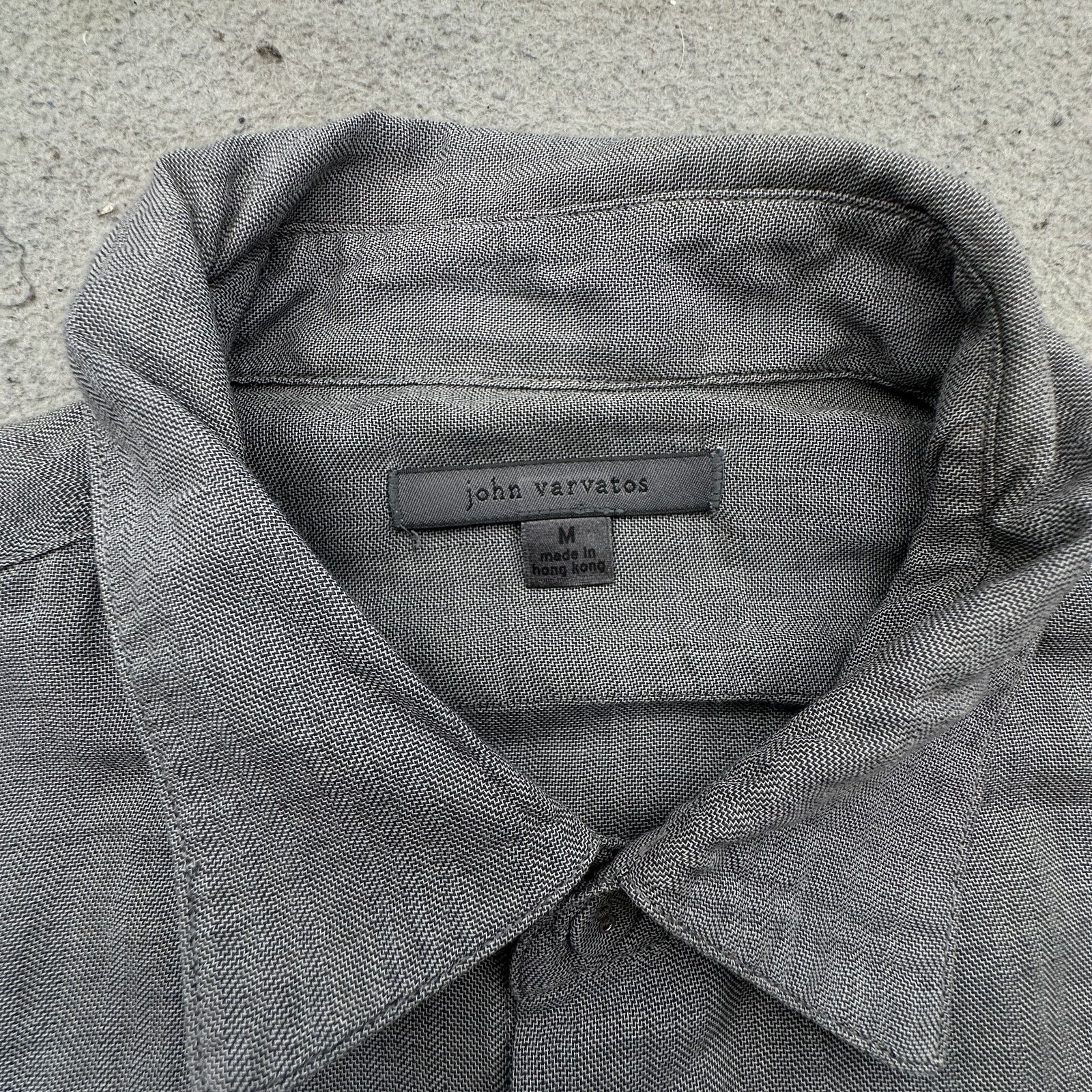 John Varvatos John Varvatos Long Sleeve Button Up Gray Shirt Mens M Size US M / EU 48-50 / 2 - 2 Thumbnail