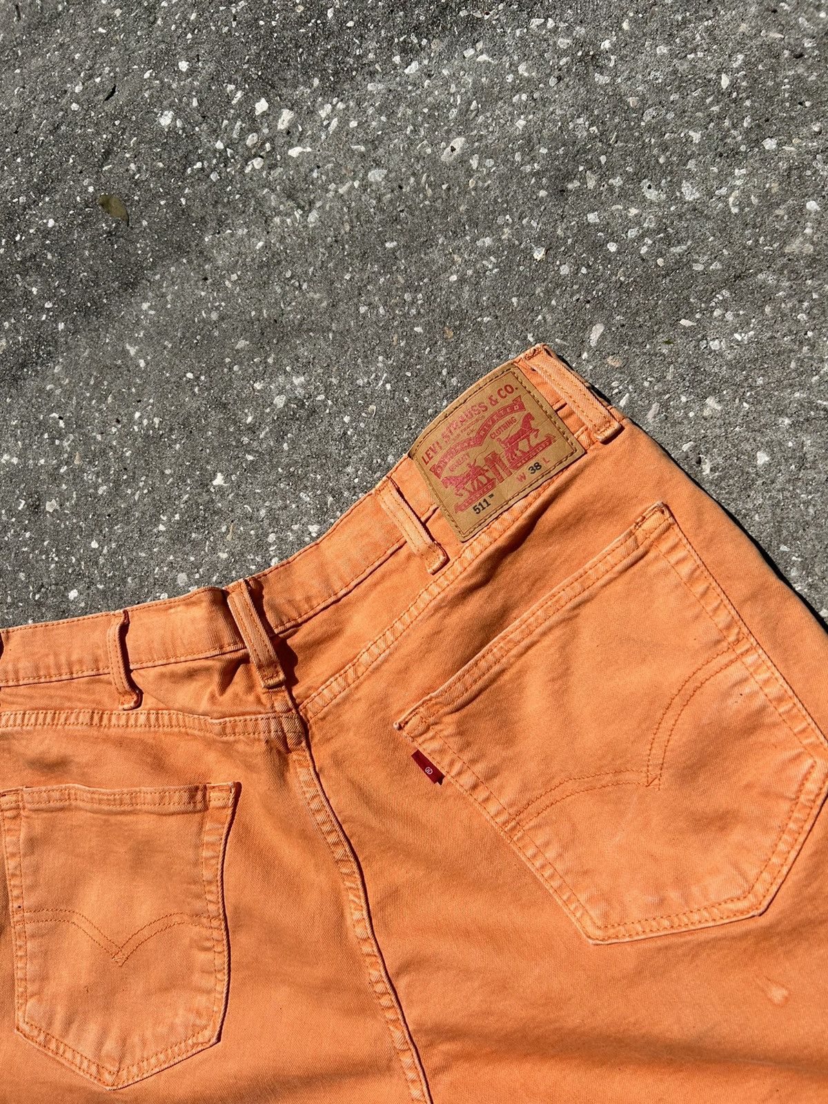 Levi's 1/1 Your World space launch patchwork orange Levi’s shorts Size US 38 / EU 54 - 6 Thumbnail