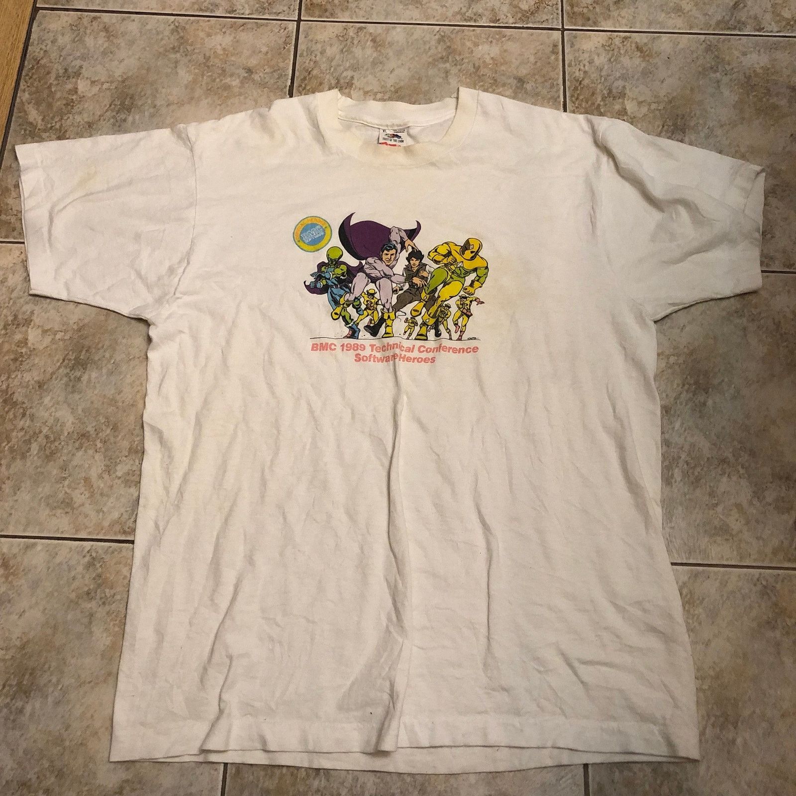 Fruit Of The Loom BMC 1989 Techinal conference software heroes T shirt size XL Size US XL / EU 56 / 4 - 1 Thumbnail