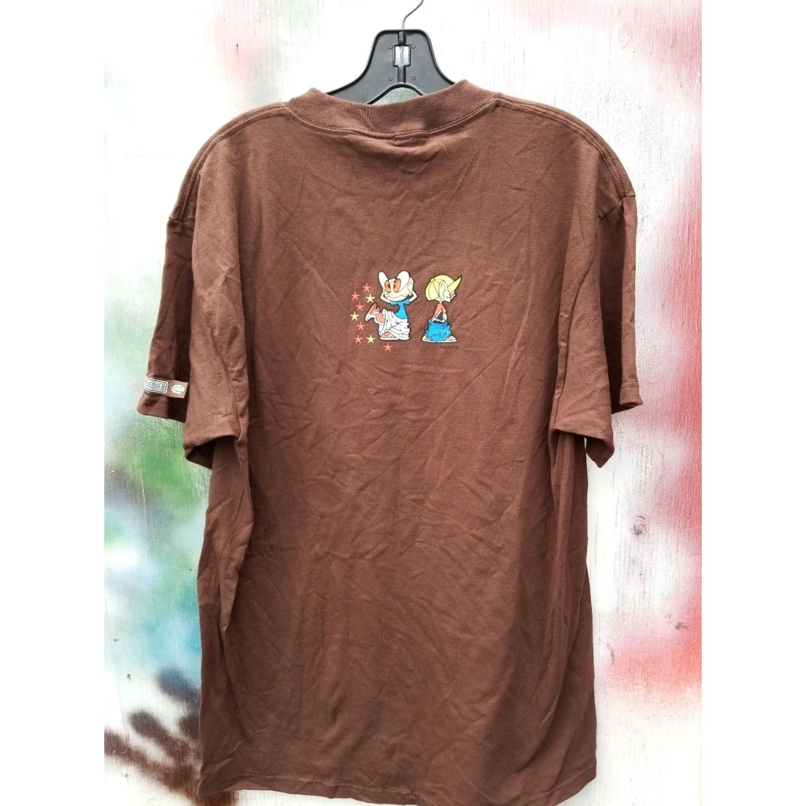 Vintage VINTAGE SKIPTOOTH SKATE SHIRT M Mens Brown Graphic Tee 90s Skateboard BMX Bike Size US M / EU 48-50 / 2 - 6 Thumbnail