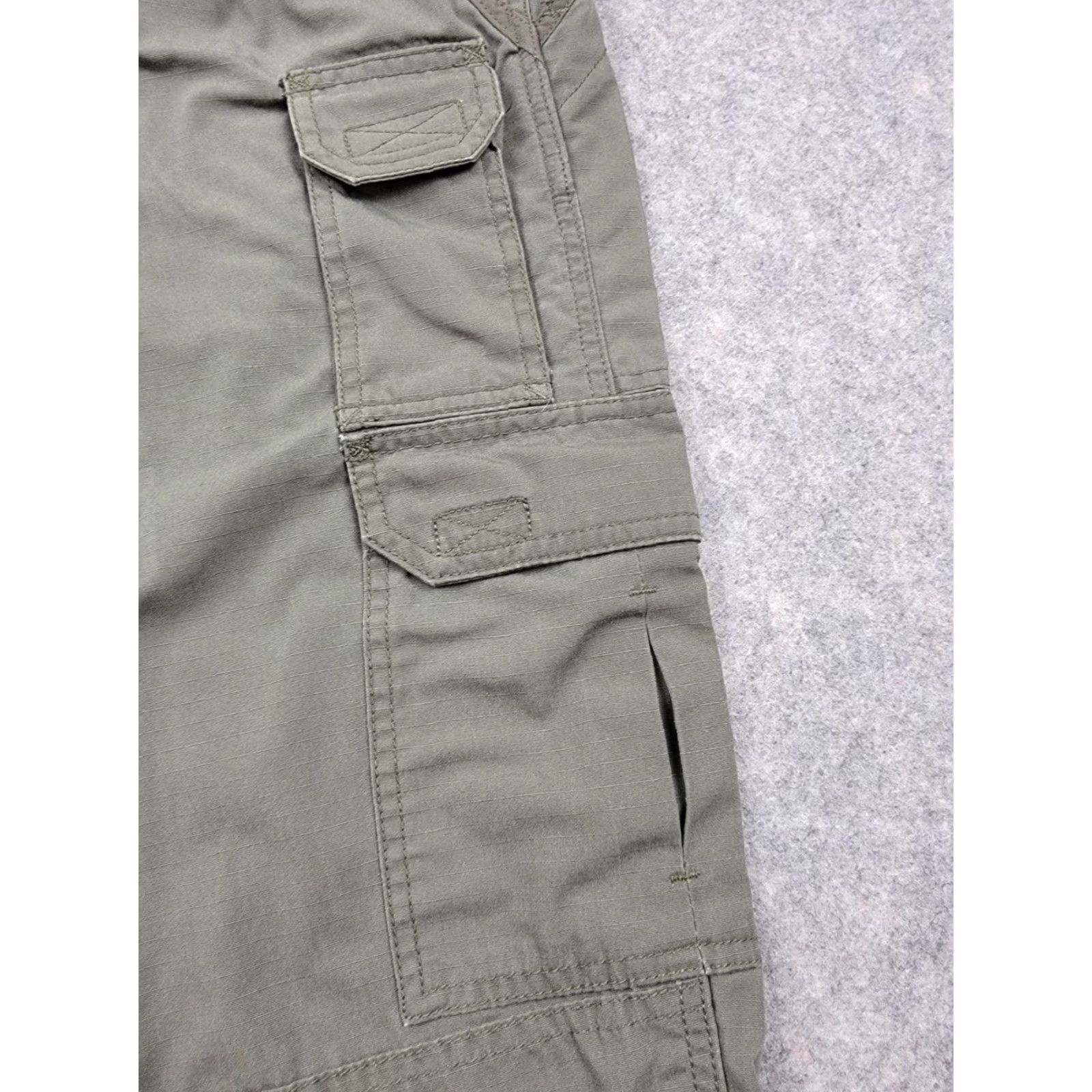 Vintage 5.11 Pants Mens 34x34 Green Taclite Pro Ripstop Regular Cargo Pocket Straight 34x34 USA Army 5.11 Tactical Mens Pants Size US 34 / EU 50 - 4 Thumbnail