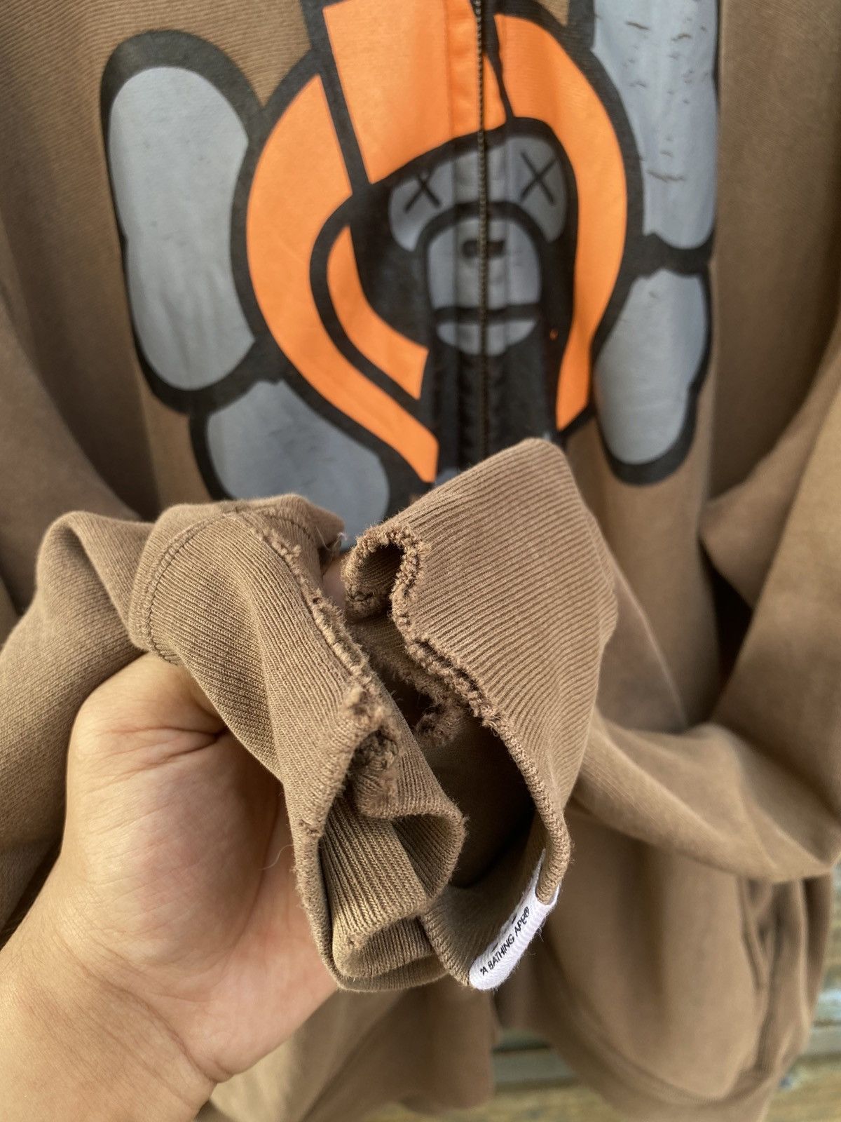 Bape × Kaws Bape x Kaws Soldier Brown Full Zip Hoodie Size US L / EU 52-54 / 3 - 4 Thumbnail