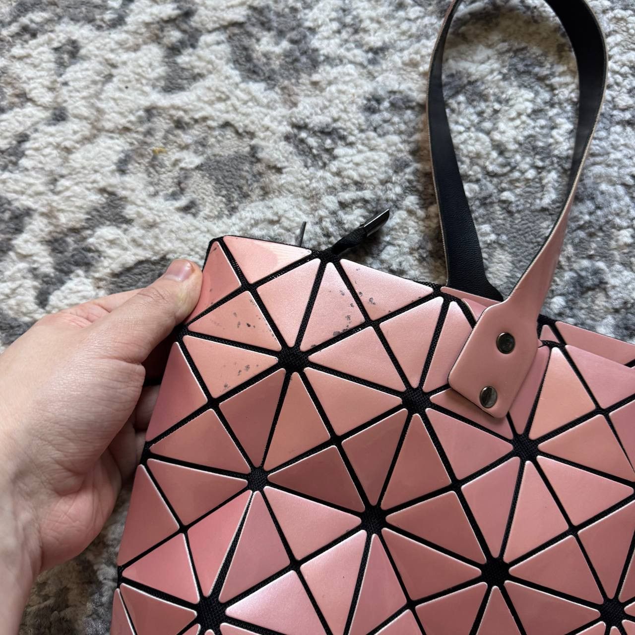 Issey Miyake Issey Miyake BAO BAO Geometric Lucent Pink Hand Tote Bag Size ONE SIZE - 6 Thumbnail
