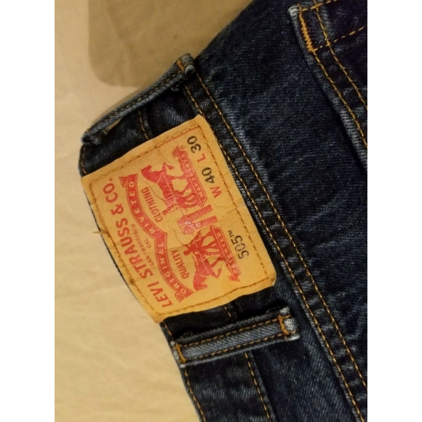 Levi's VINTAGE Levi's 505 Jeans 40x30 Regular Straight Denim Pants Mens Jeans Blue 90s Size US 40 / EU 56 - 3 Thumbnail