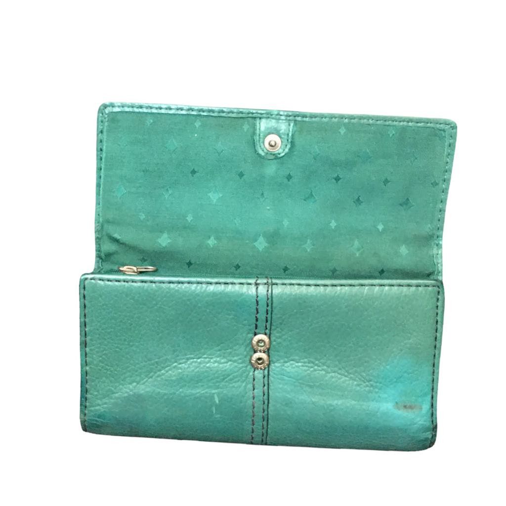 Fossil Fossil Maddox Leather Wallet Pebble Turquoise TrifoldKeyhole Size ONE SIZE - 7 Thumbnail