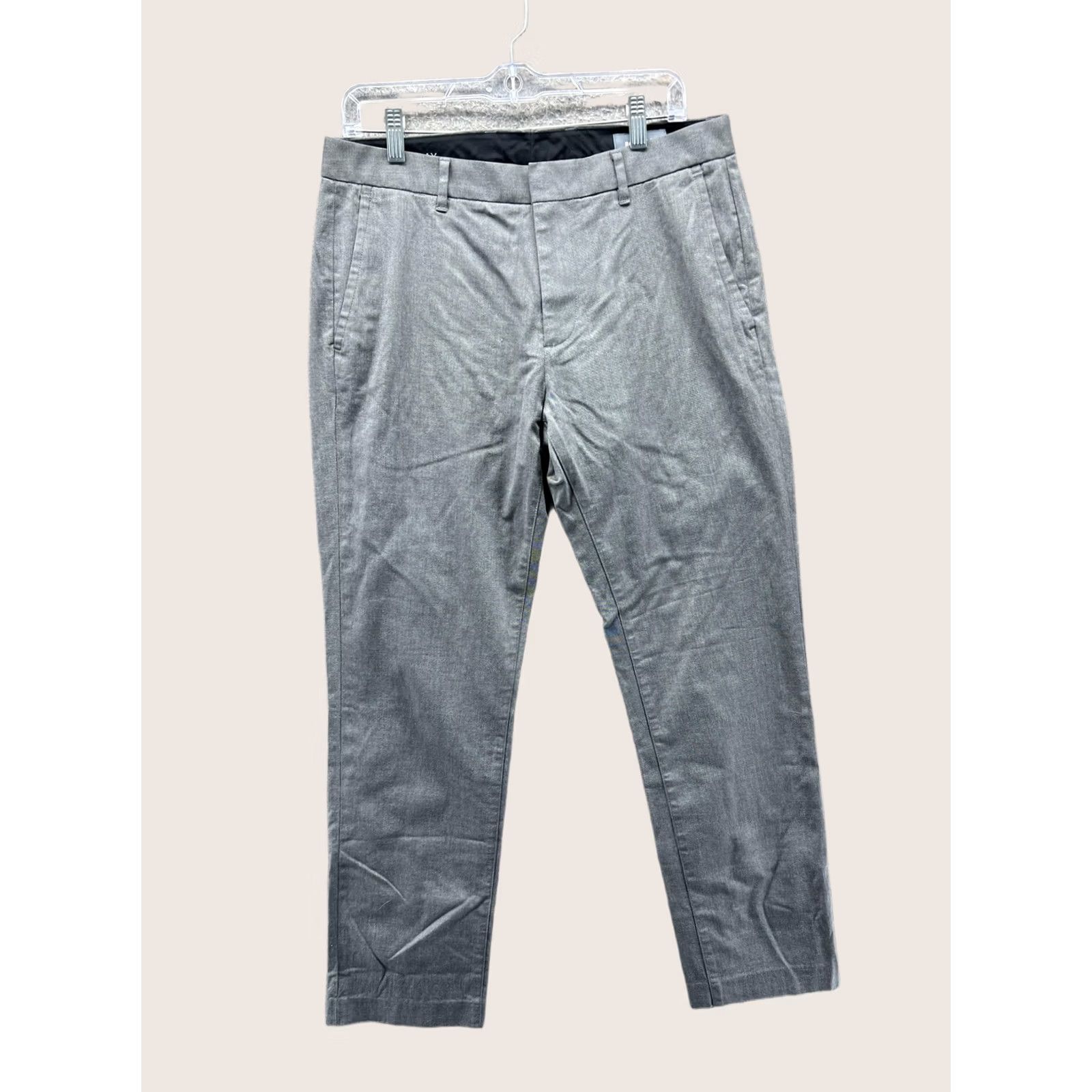 Bonobos Bonobos Pants Mens 32x30 Gray Chino Stretch Slim Fit Tapered Office Casual Flat Front Pockets Size US 32 / EU 48 - 1 Thumbnail
