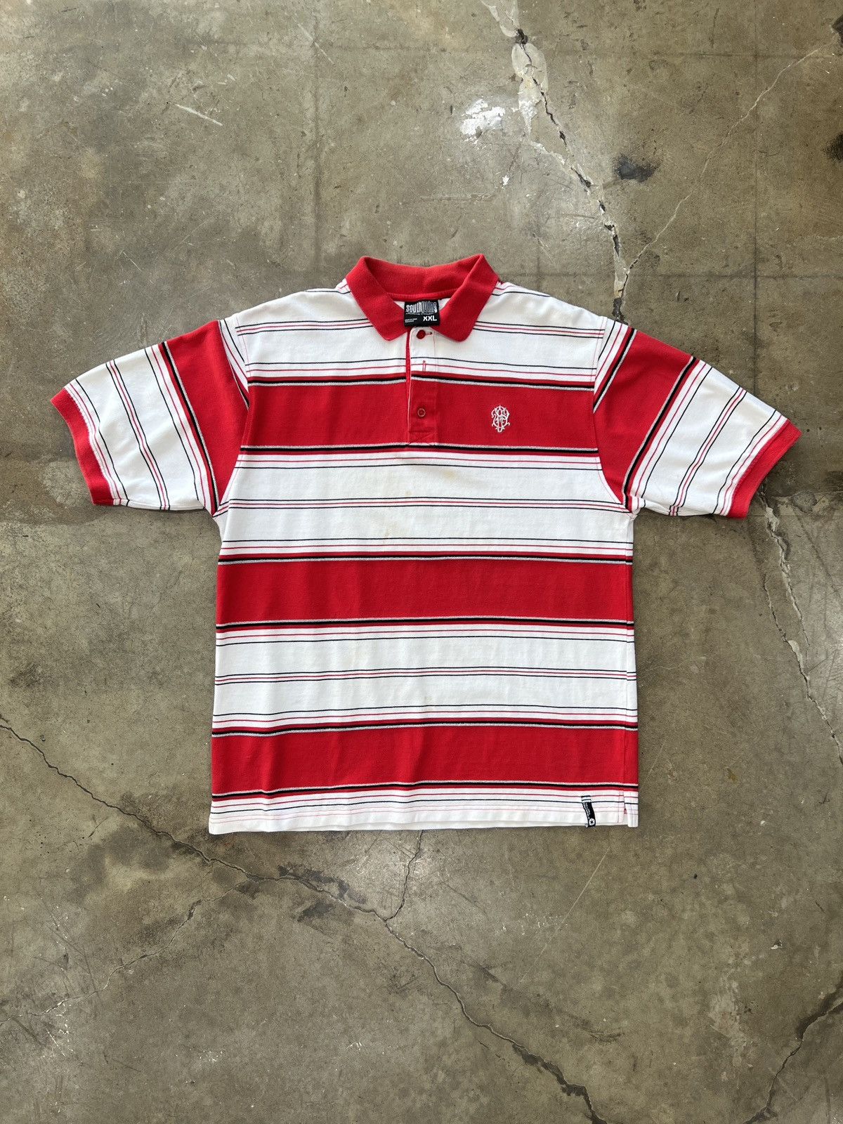 Southpole × Vintage Vintage Y2K South Pole Stripe Polo collared Shirt 2XL Size US XXL / EU 58 / 5 - 2 Thumbnail
