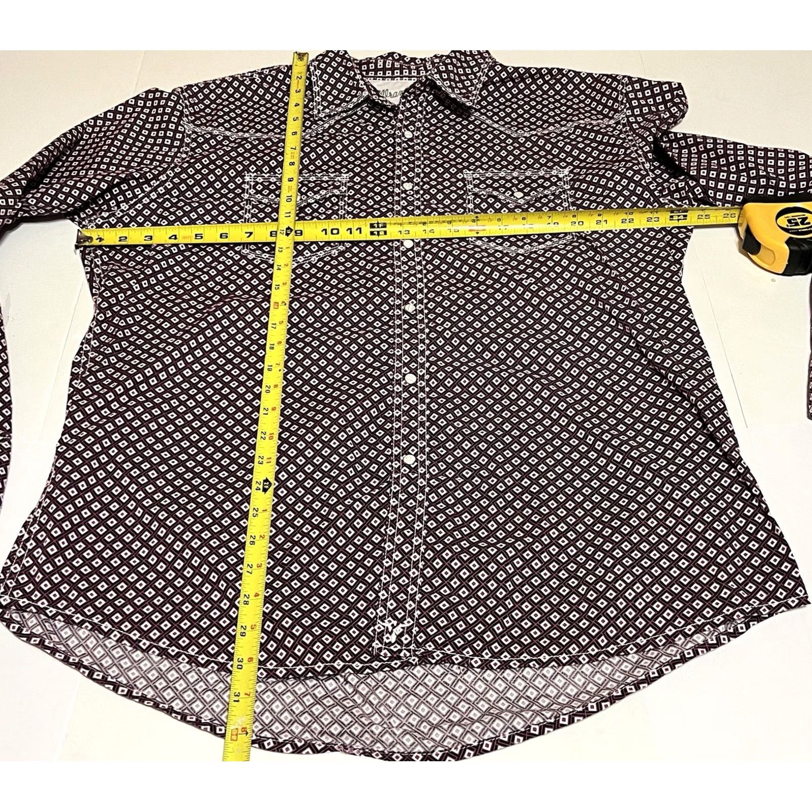 Wrangler Wrangler 20X Competition Men’s Shirt XL Long Sleeve Pearl Snap Western Purple Size US XL / EU 56 / 4 - 4 Thumbnail