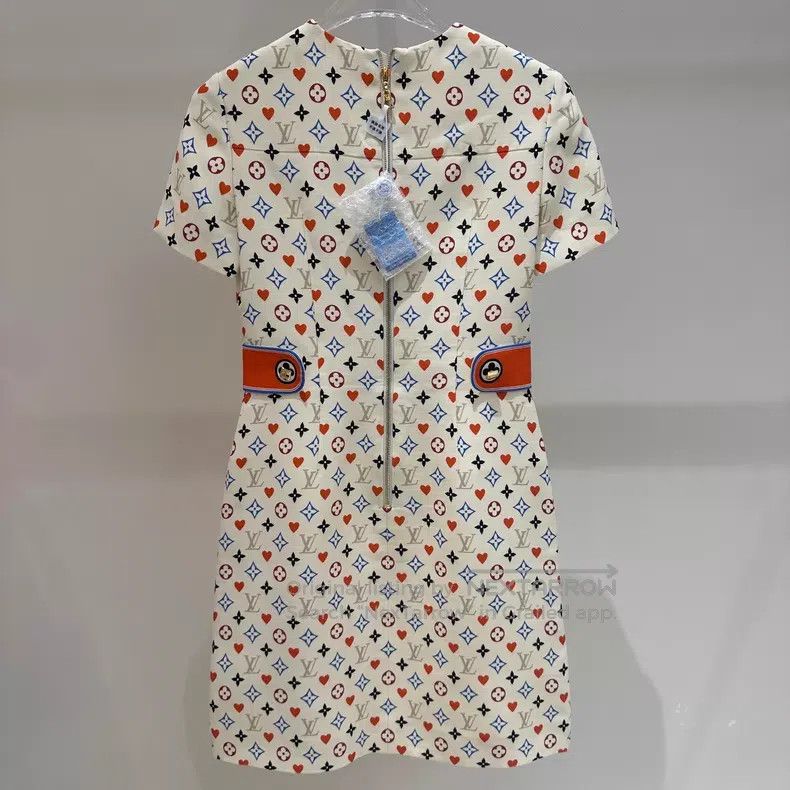 Louis Vuitton Louis Vuitton Cotton wool presbyopic full print dress Size XS / US 0-2 / IT 36-38 - 4 Thumbnail