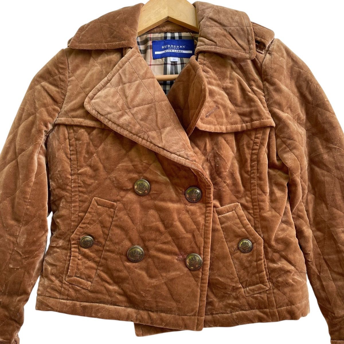 Burberry Vintage Burberrys Double Quilted Nova Check Lining Jacket Size M / US 6-8 / IT 42-44 - 4 Thumbnail