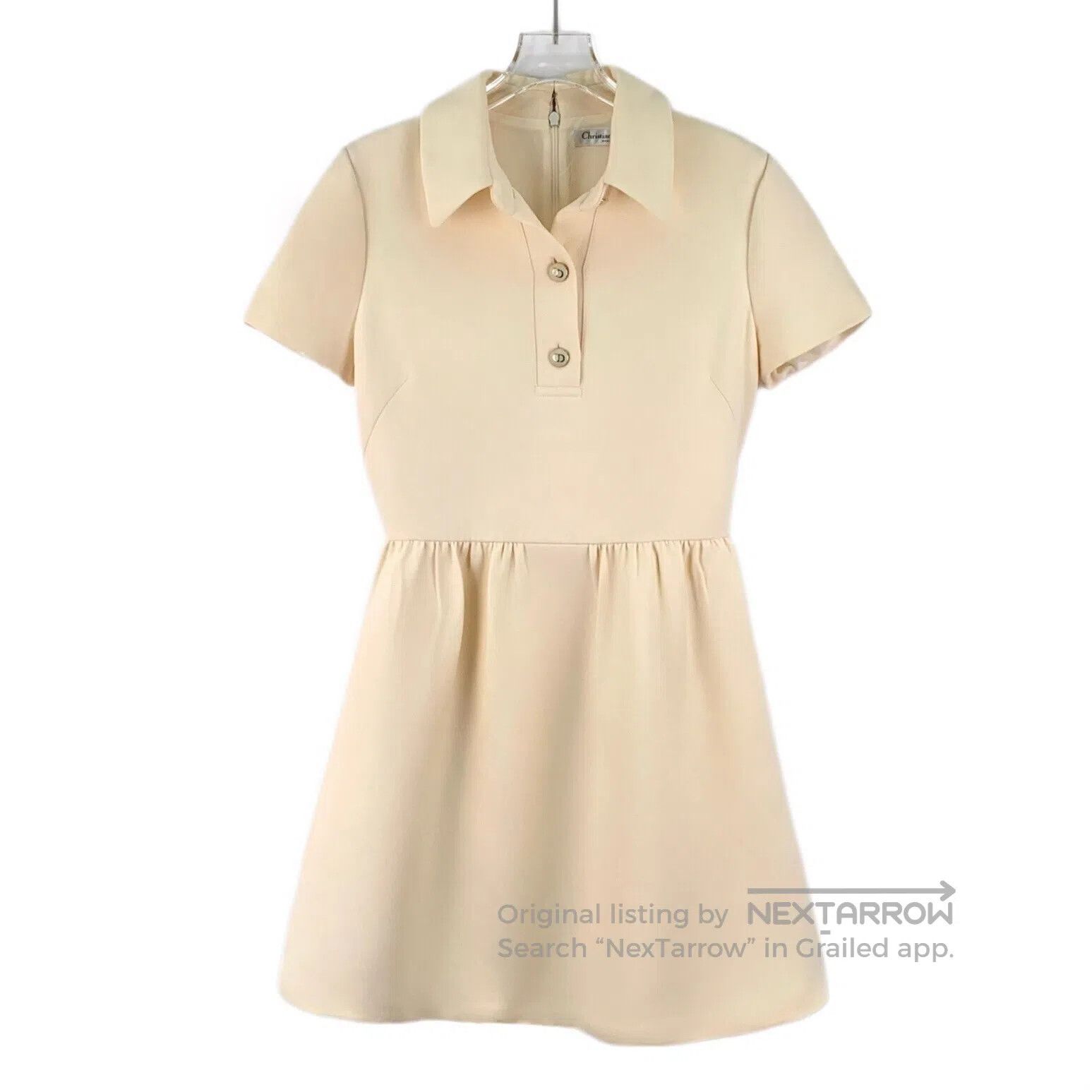 Dior Dior Beige Wool Notched Lapel Single Breasted Short Sleeve Size XS / US 0-2 / IT 36-38 - 1 Thumbnail