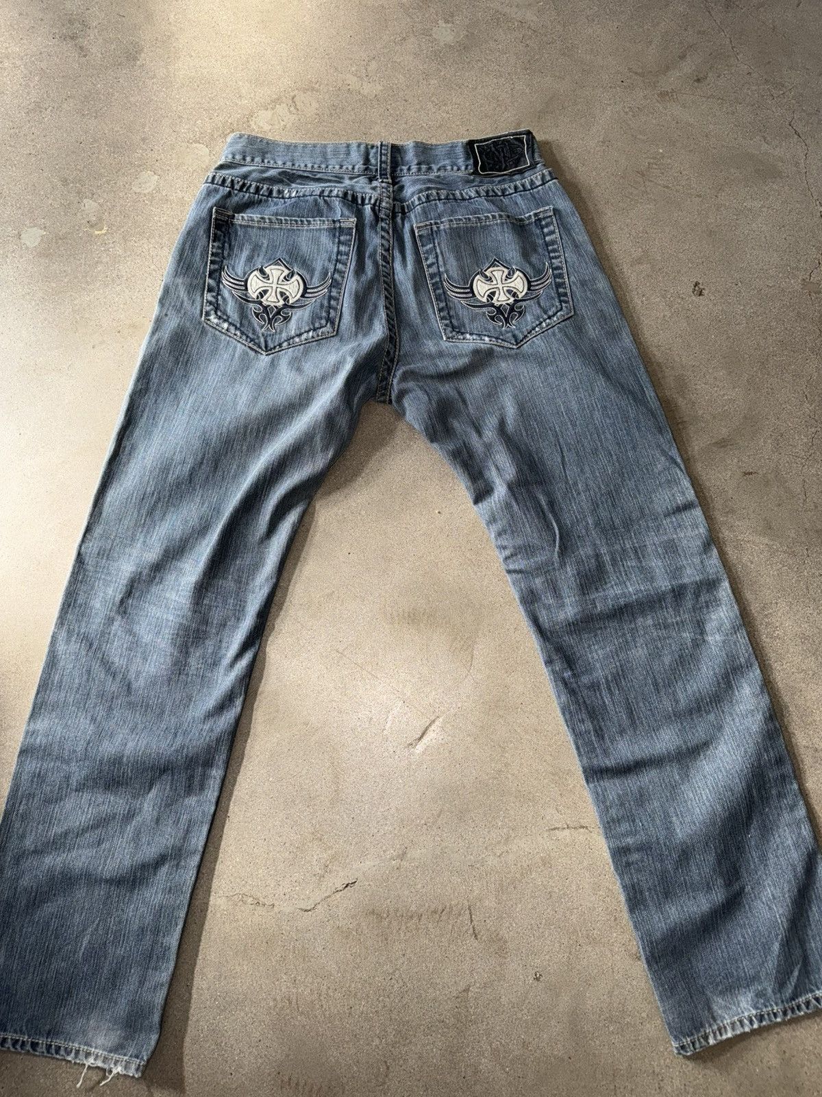 JNCO JNCO distressed cross sigil denim Size US 34 / EU 50 - 1 Thumbnail