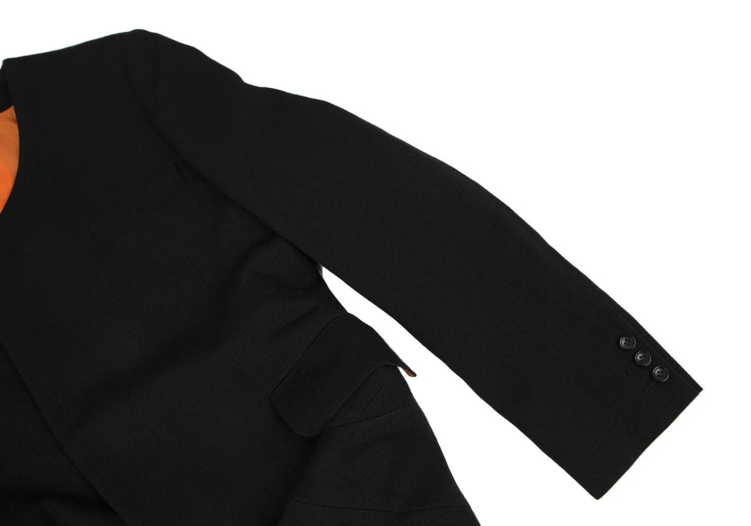 Comme des Garcons Homme Plus Felt Contrast Collar Coat in Black, Size M Size US M / EU 48-50 / 2 - 4 Thumbnail
