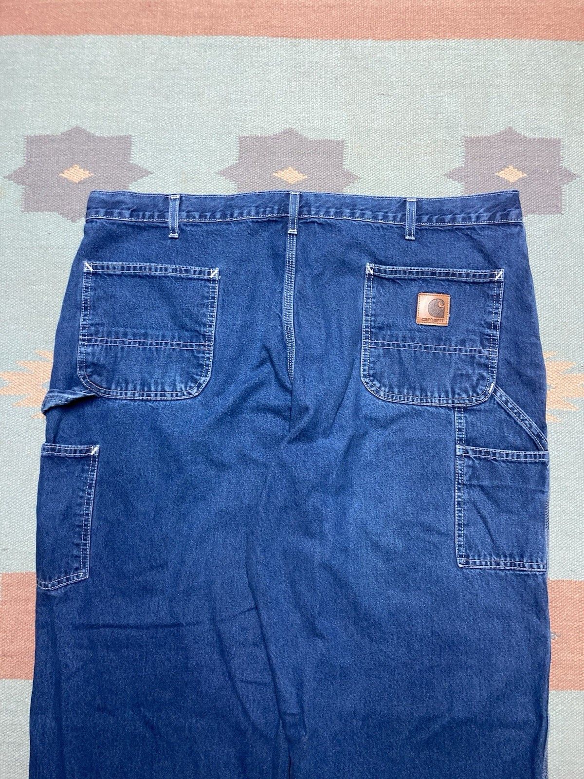 Vintage carhartt denim carpenter jeans B13 DST straight dungar 42x30 Size US 42 / EU 58 - 3 Thumbnail