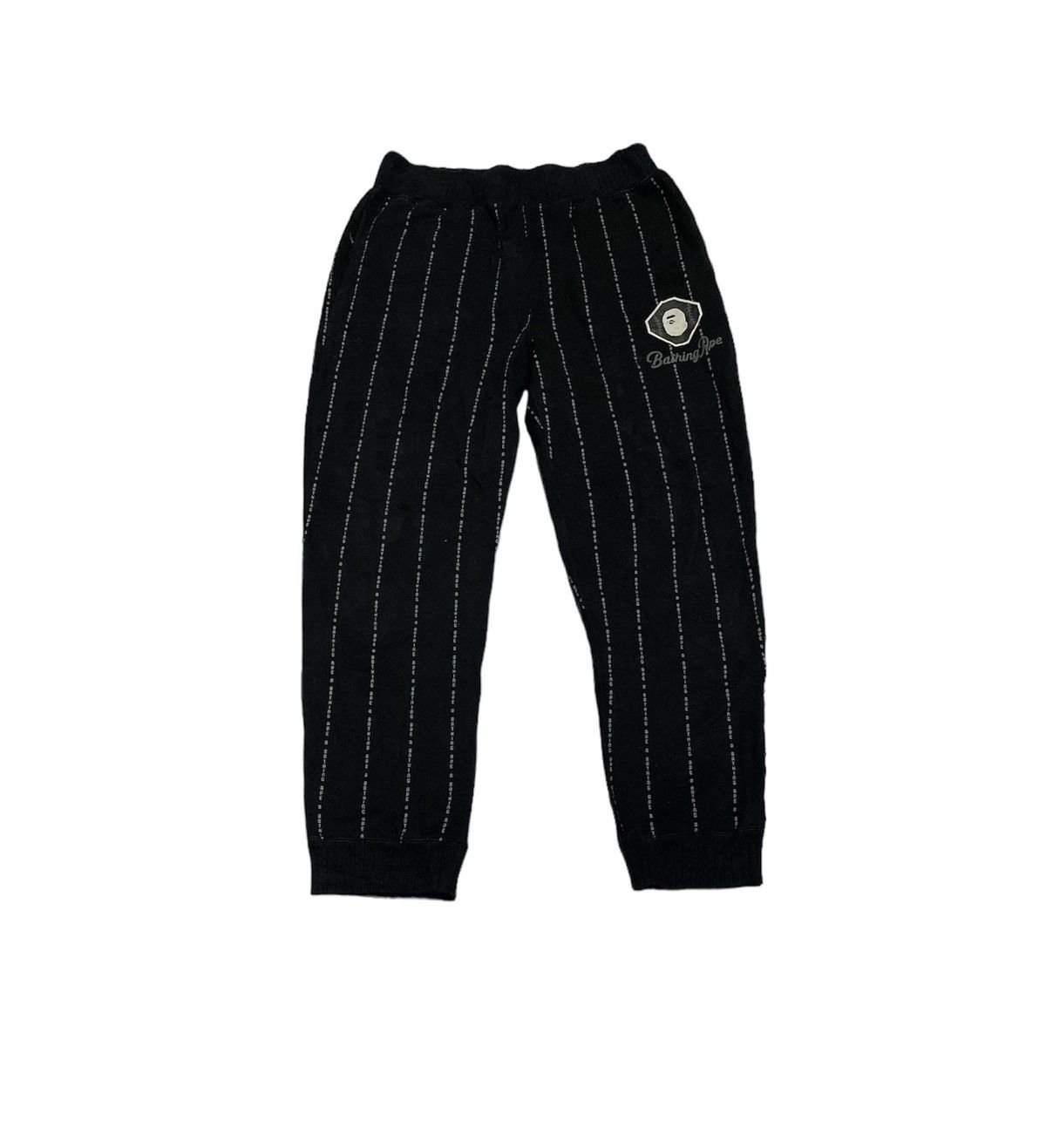 Text Stripe Sweat Pants