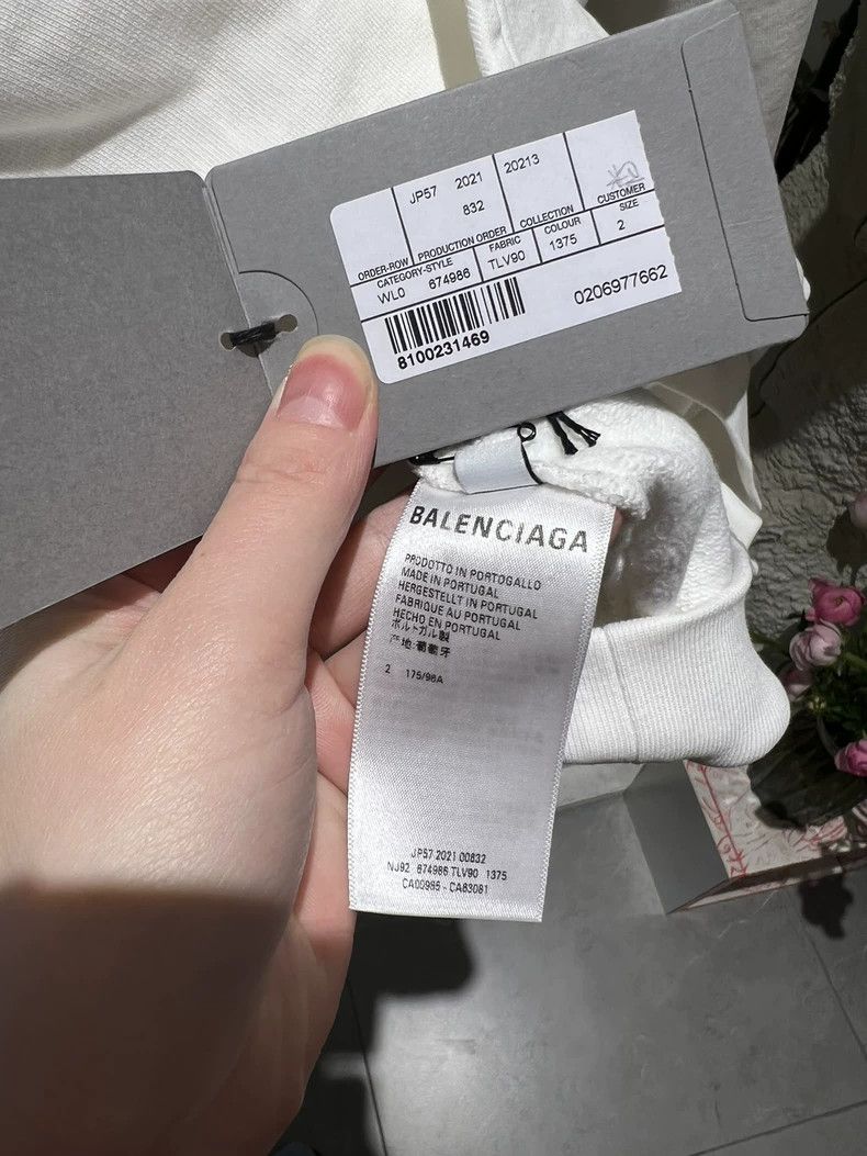 Balenciaga Balenciaga White 1917 Hoodie New Size 2, In Stock, Ships I Size US M / EU 48-50 / 2 - 4 Thumbnail