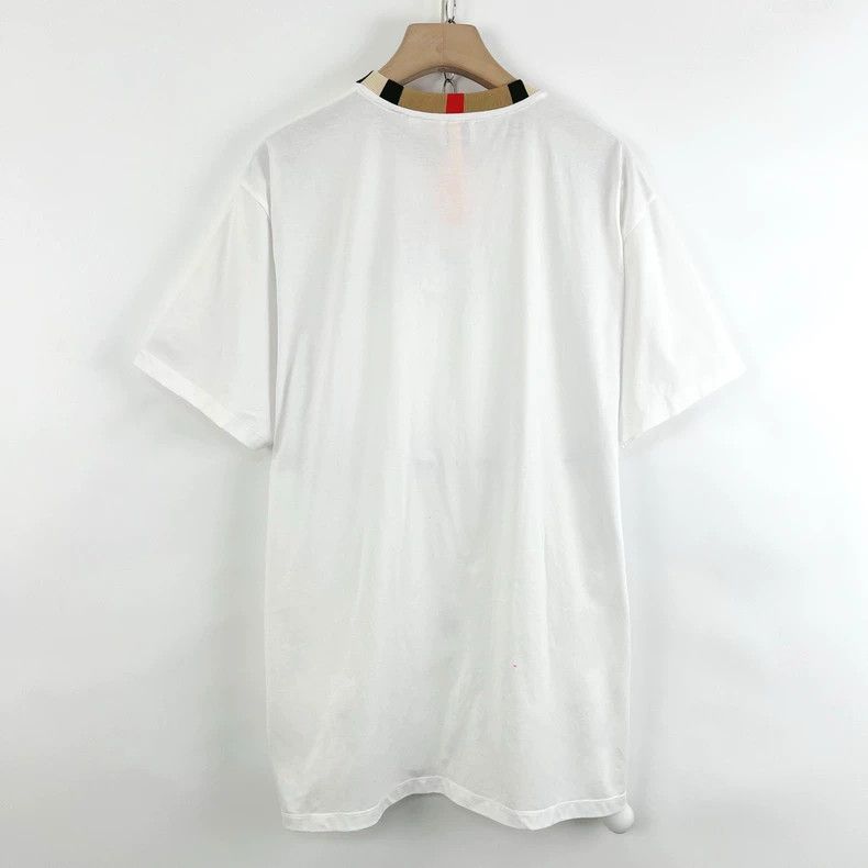 Burberry Burberry Check Collar Embroidered Logo T-shirt Size US XL / EU 56 / 4 - 1 Thumbnail