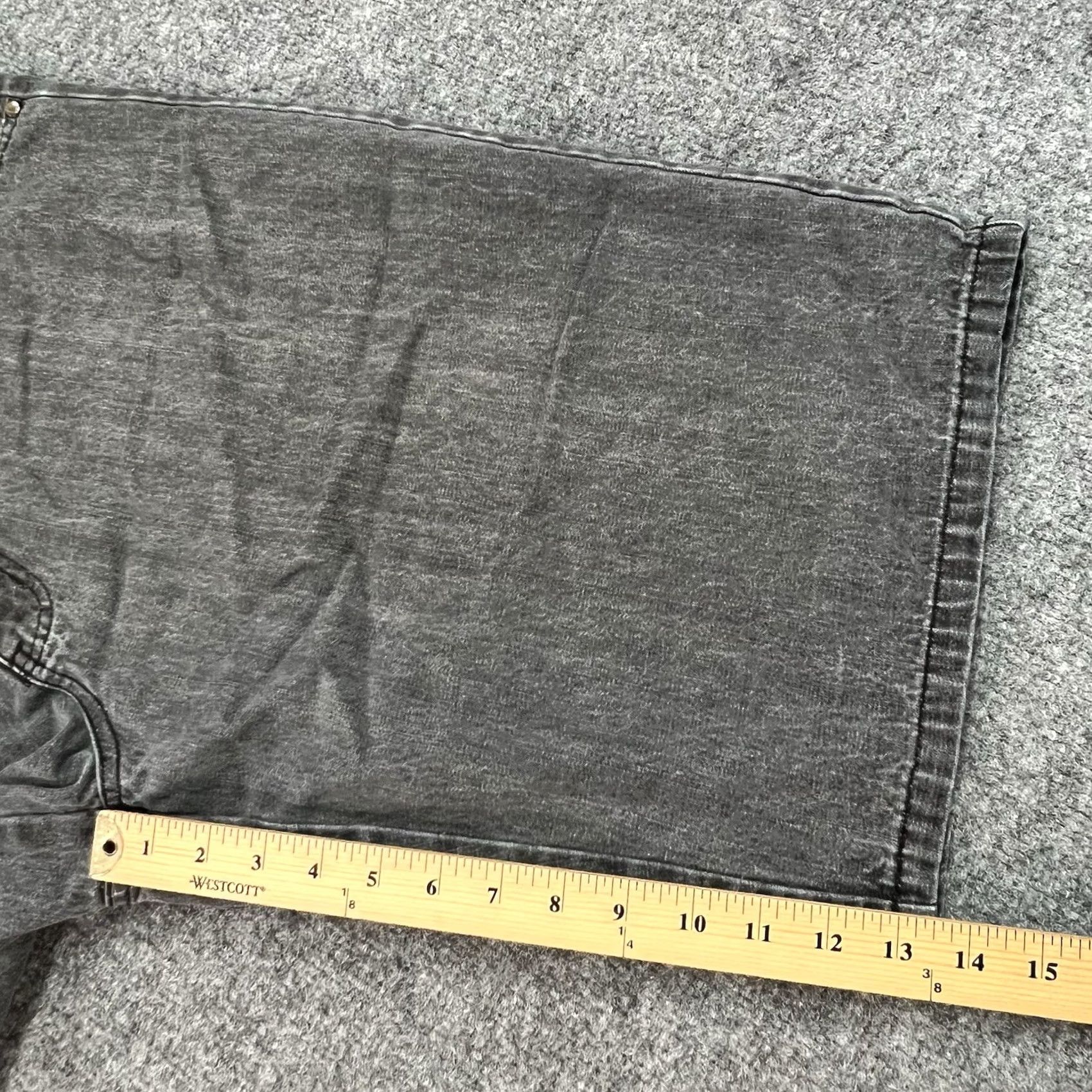 Karl Kani VINTAGE Karl Kani Shorts Mens 38 Gray Denim Baggy 13.5" Inseam Hip Hop 90s Bermuda Relaxed Loose Casual Mens Blue Gray Size US 38 / EU 54 - 7 Thumbnail