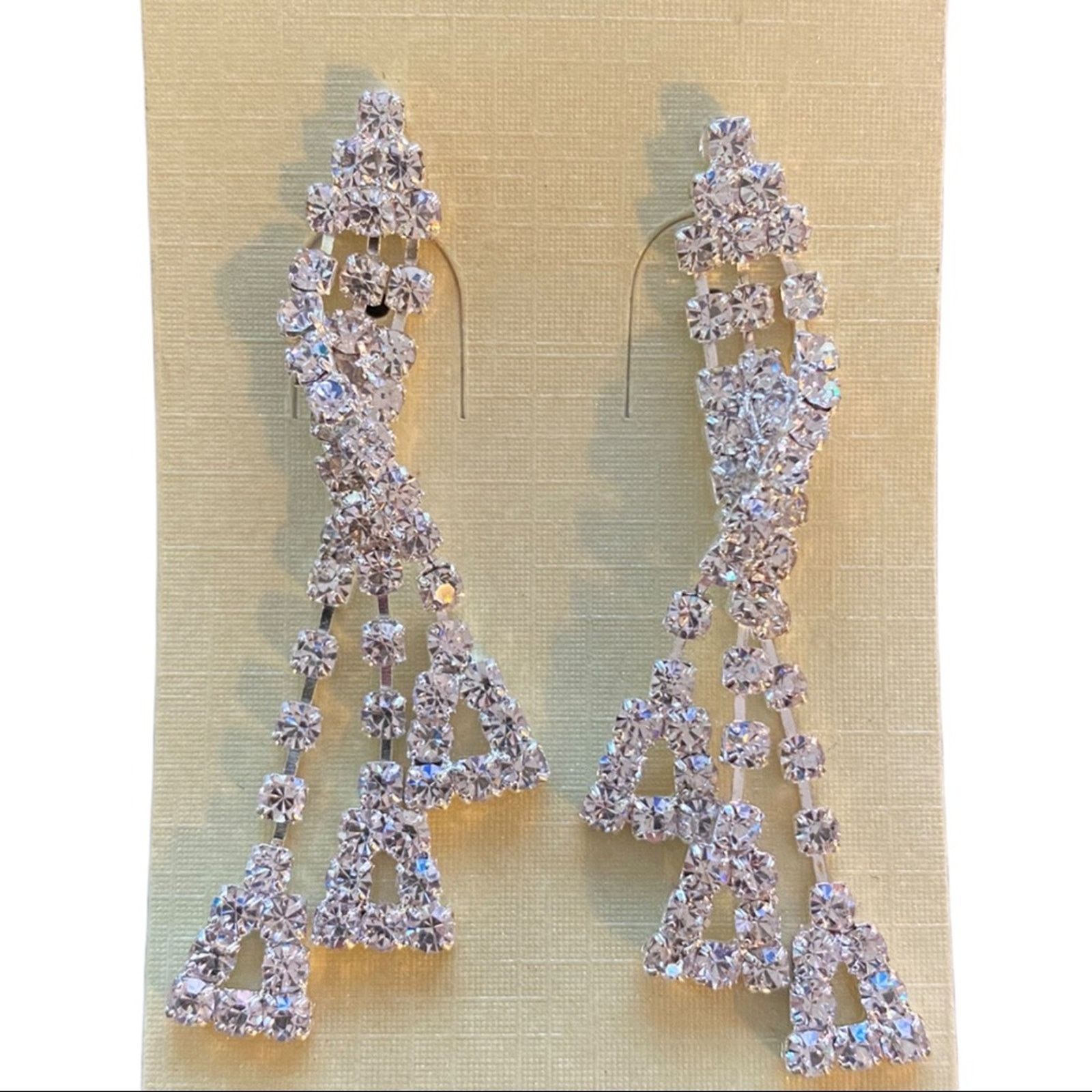 Other Sparkle Bling Faux Diamond Earrings Size ONE SIZE - 1 Thumbnail