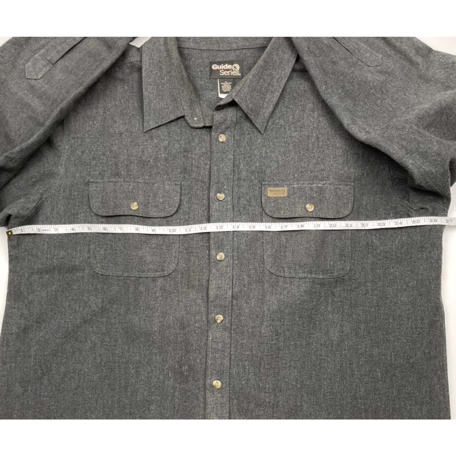 Vintage Guide Series Button-Up Shirt Mens XL Gray Chamois Long Sleeve Collared Nature 80s Size US XL / EU 56 / 4 - 4 Thumbnail