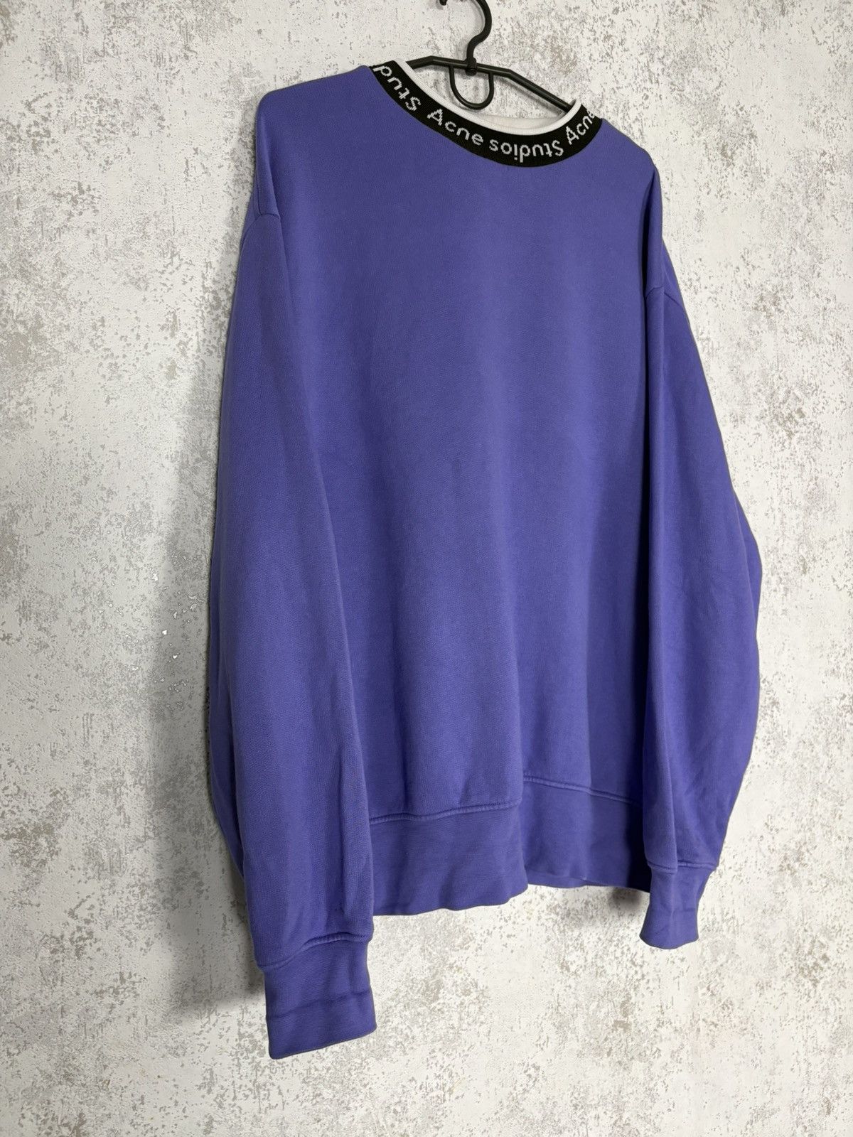 Acne Studios Acne Studios Logo Collar Sweatshirt Purple Rare Size US L / EU 52-54 / 3 - 2 Thumbnail