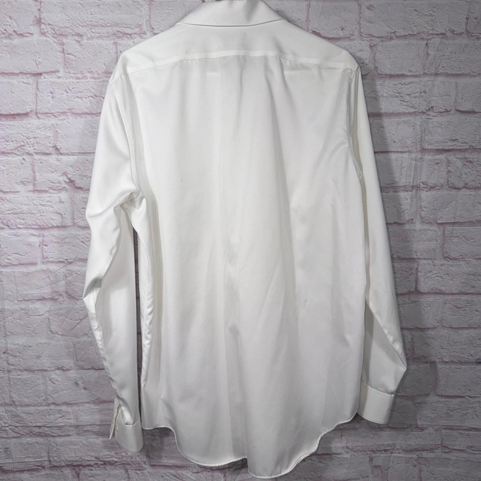 Calvin Klein Calvin Klein Men's Slim Fit White Dress Shirt 16 1/2 34/35 Size 38R - 6 Thumbnail