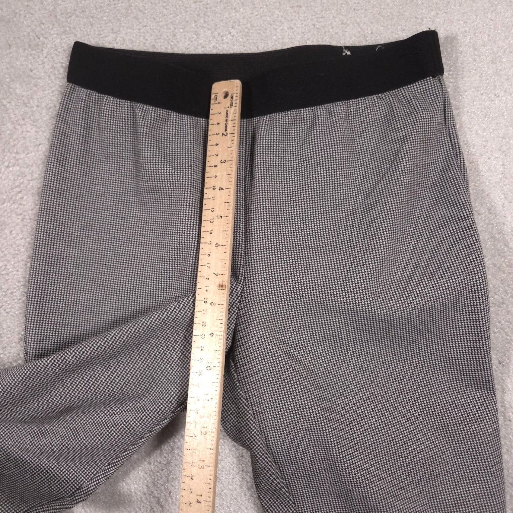Talbots Talbots Pants Womens 4 Gray Check Soho Ankle Ponte Slim Pull On Stretch Career Pants Size 27" / US 4 / IT 40 - 6 Thumbnail