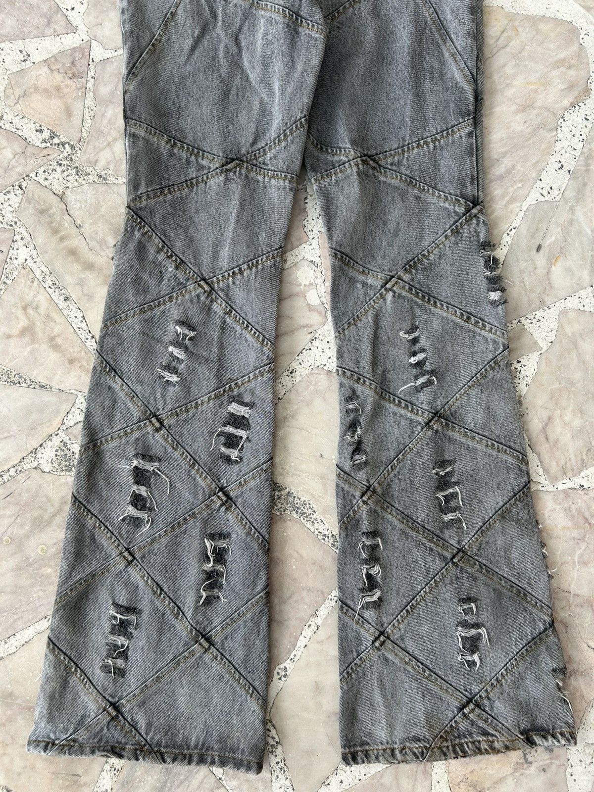 Japanese Brand Cynthia Japan Diamond Flare Denim Size 31" - 7 Thumbnail