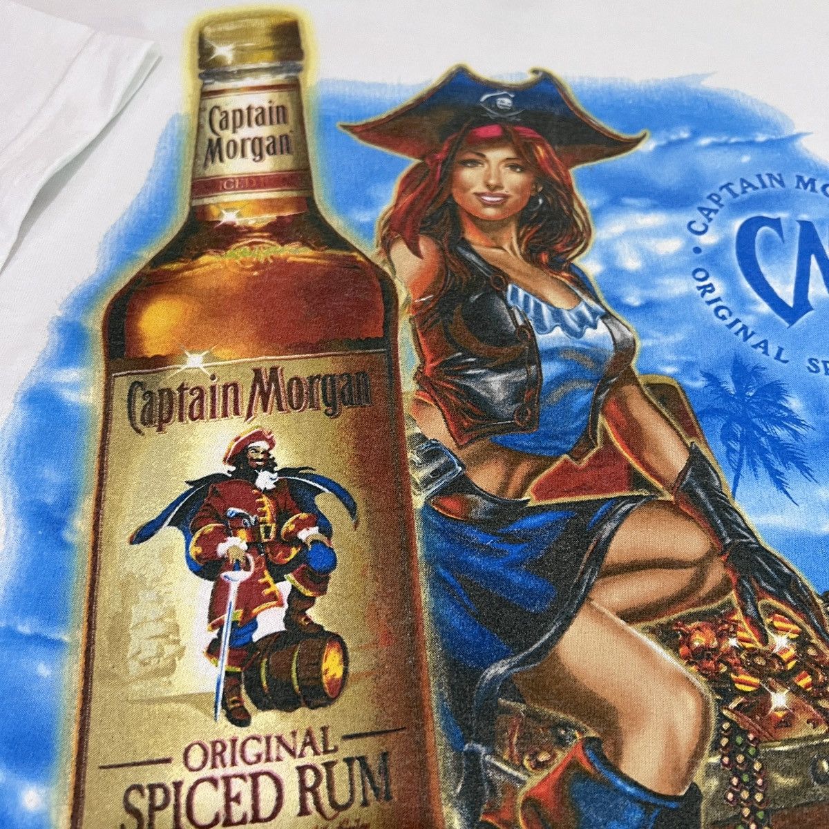 Japanese Brand × Vintage Vintage Y2K Captain Morgan Promo Tee 2XL Size US XXL / EU 58 / 5 - 1 Thumbnail