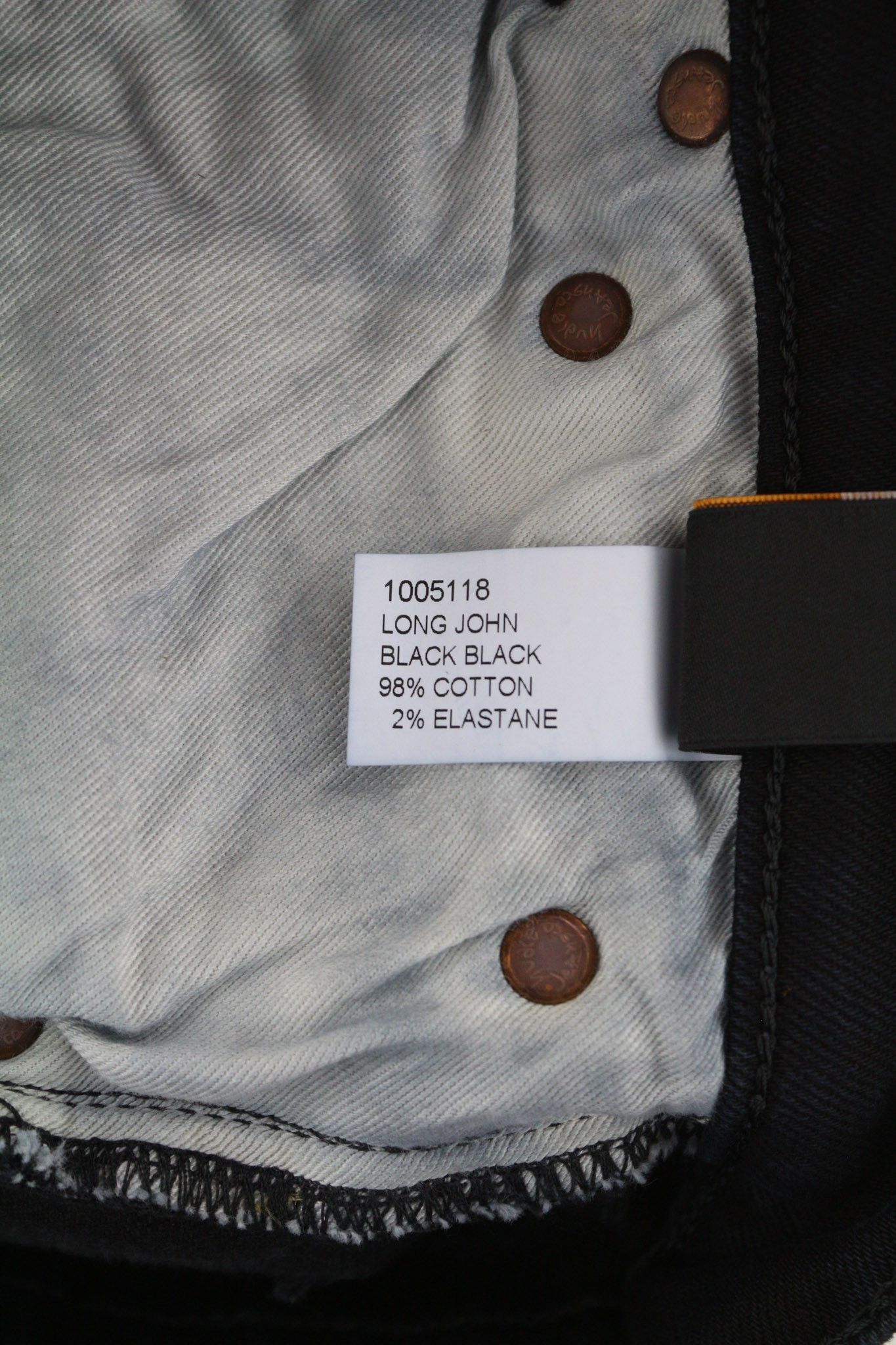 LONG JOHN W26/L30 Slim Cotton Black Jeans 80600