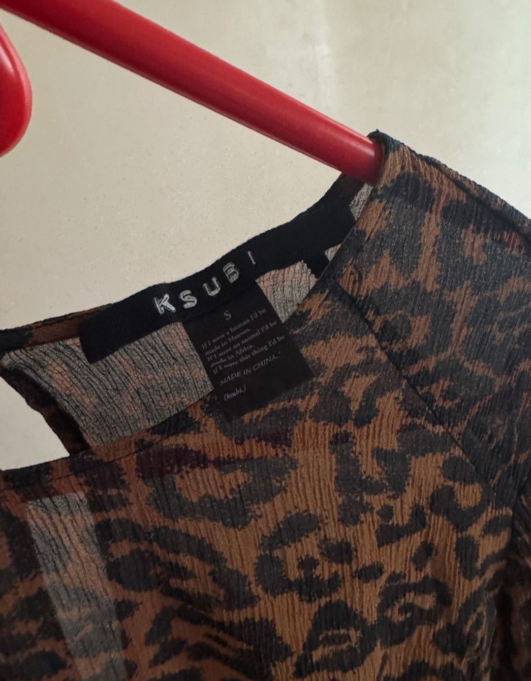 Ksubi Ksubi Mesh Transparent Leopard Blouse Size S / US 4 / IT 40 - 2 Thumbnail